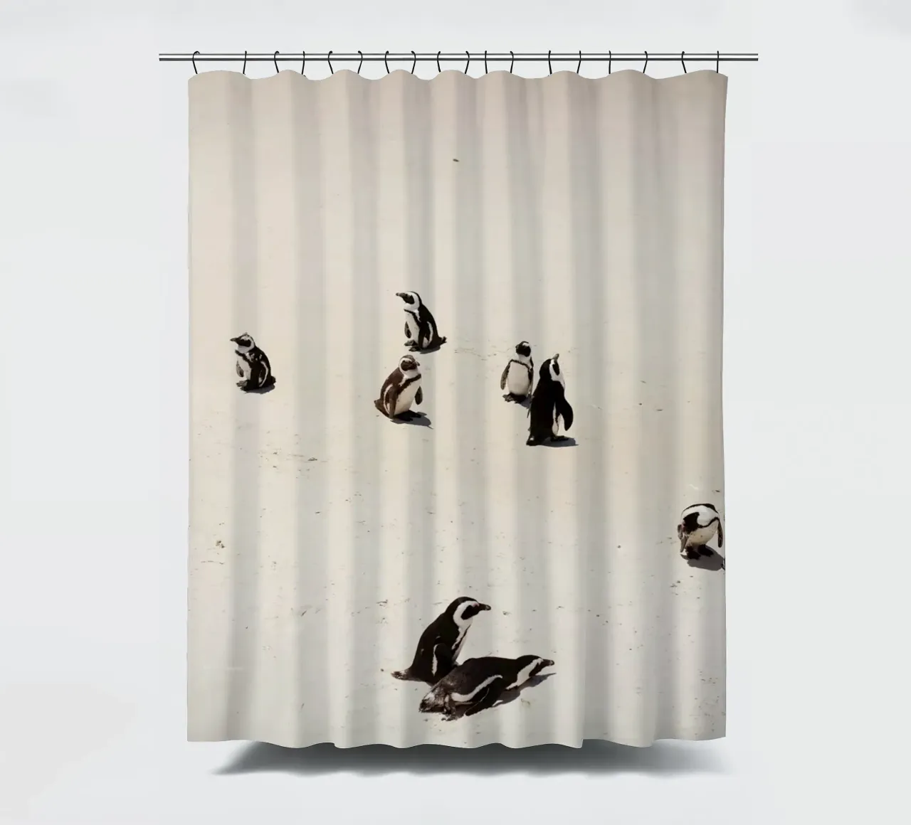 Pinguïns in Zuid-Afrika (Kaapstad) douchegordijn van Simon Koy