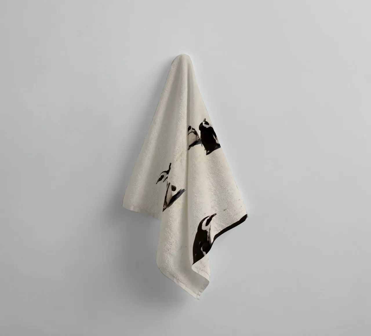 Pinguïns in Zuid-Afrika (Kaapstad) badhanddoek van Simon Koy