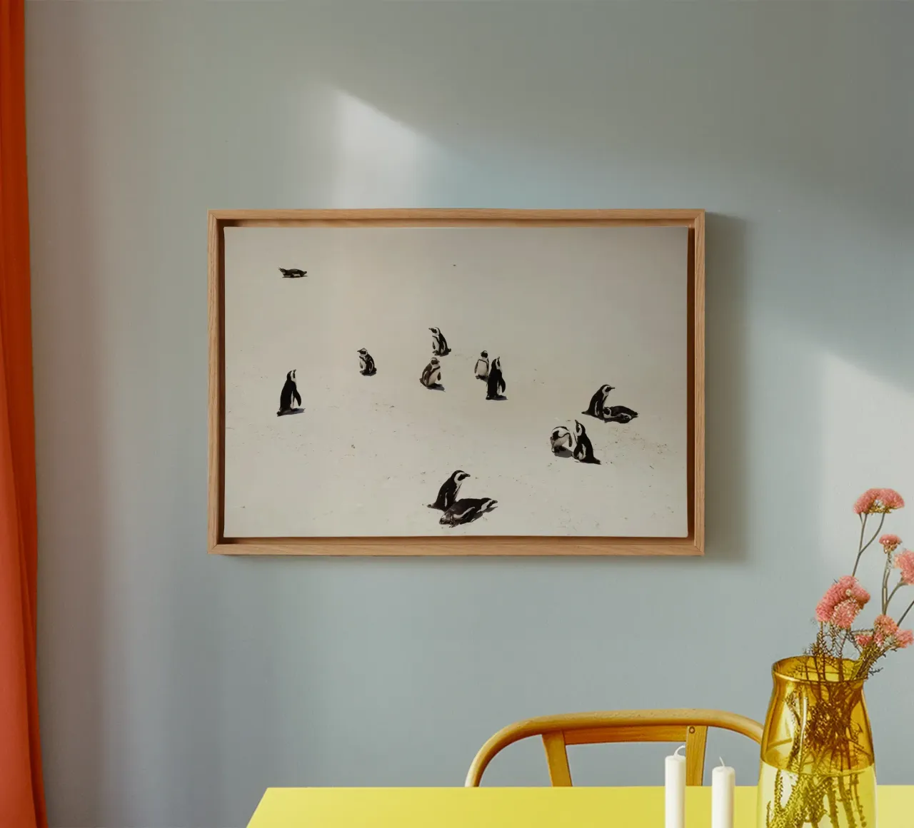 Pinguïns in Zuid-Afrika (Kaapstad) canvas van Simon Koy