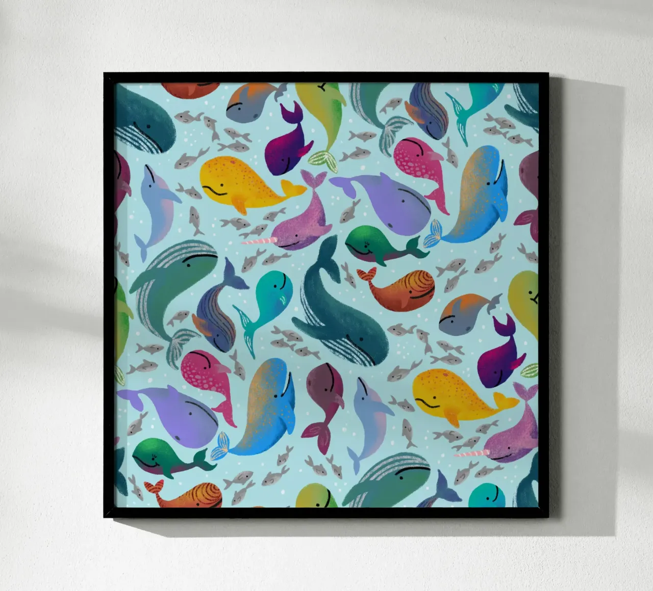 Wale poster with plastic frame by miriamkross