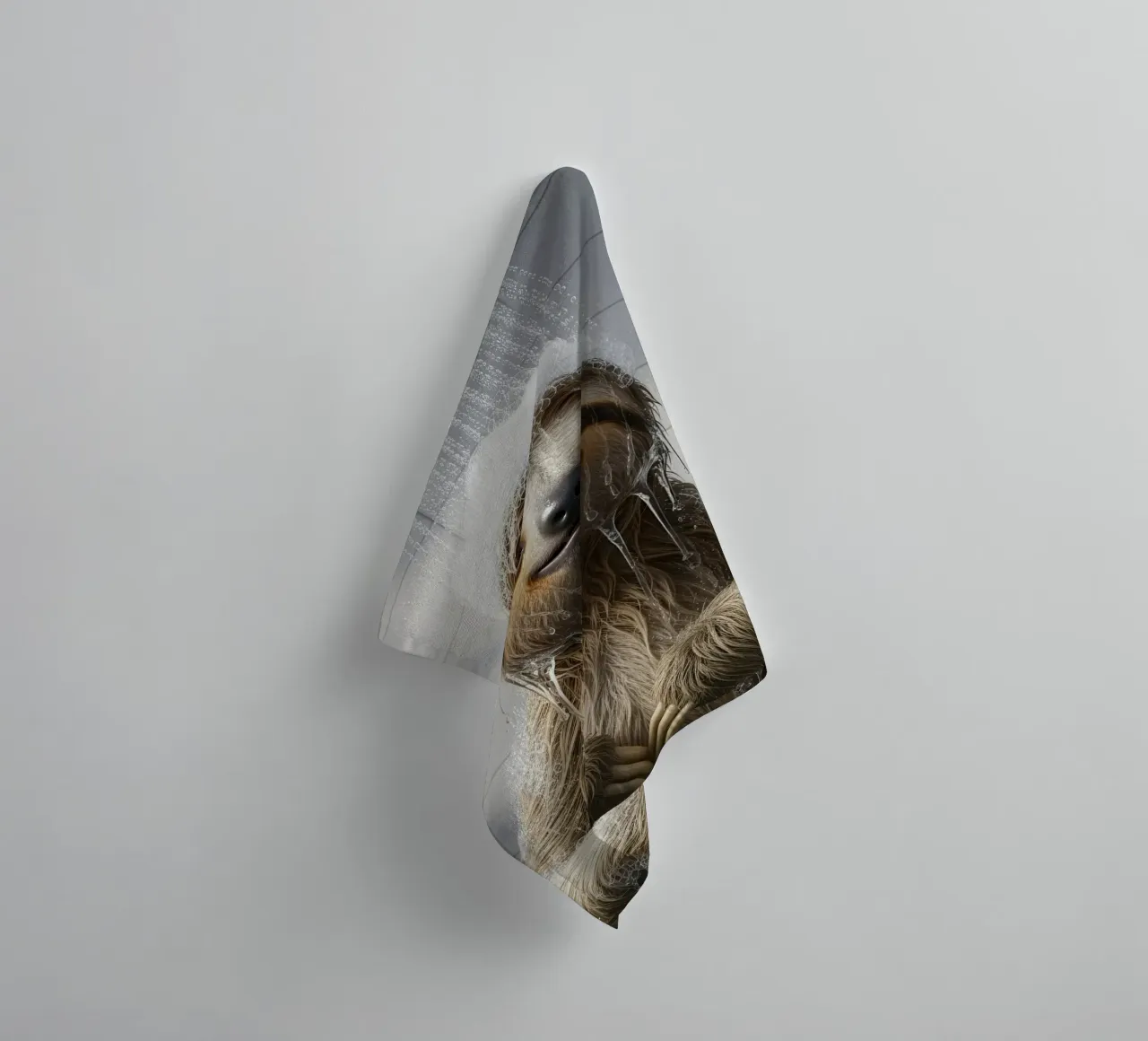 Sloth Taking Shower asciugamano da bagno da Attaboy Dsgn
