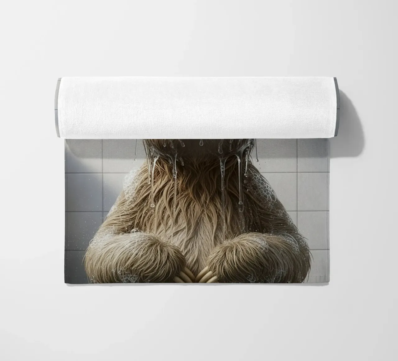 Sloth Taking Shower telo mare da Attaboy Dsgn