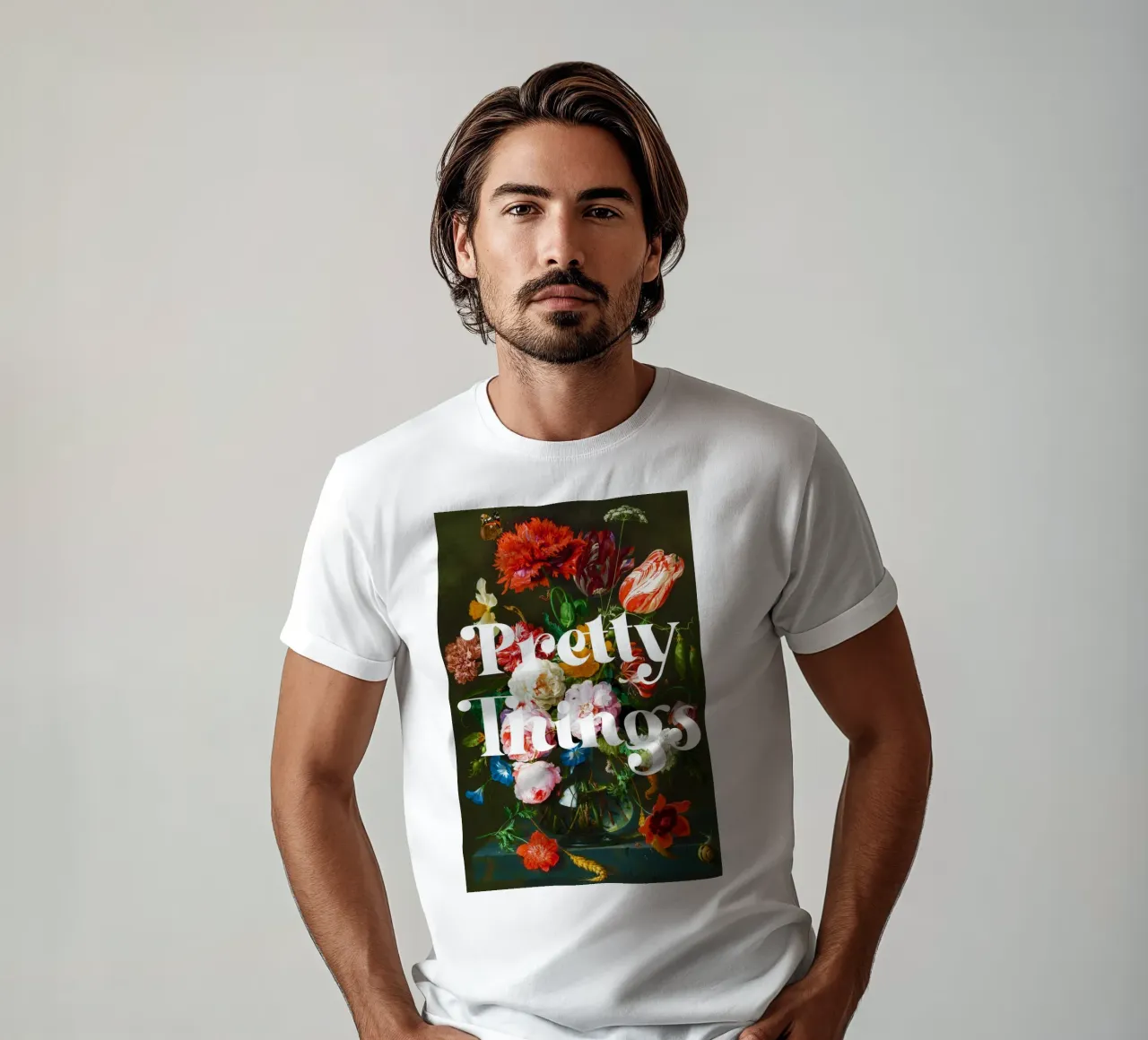 Natura morta con fiori in un bicchiere di vetro di Jan Davidsz. de Heem. t-shirt da Venus Art