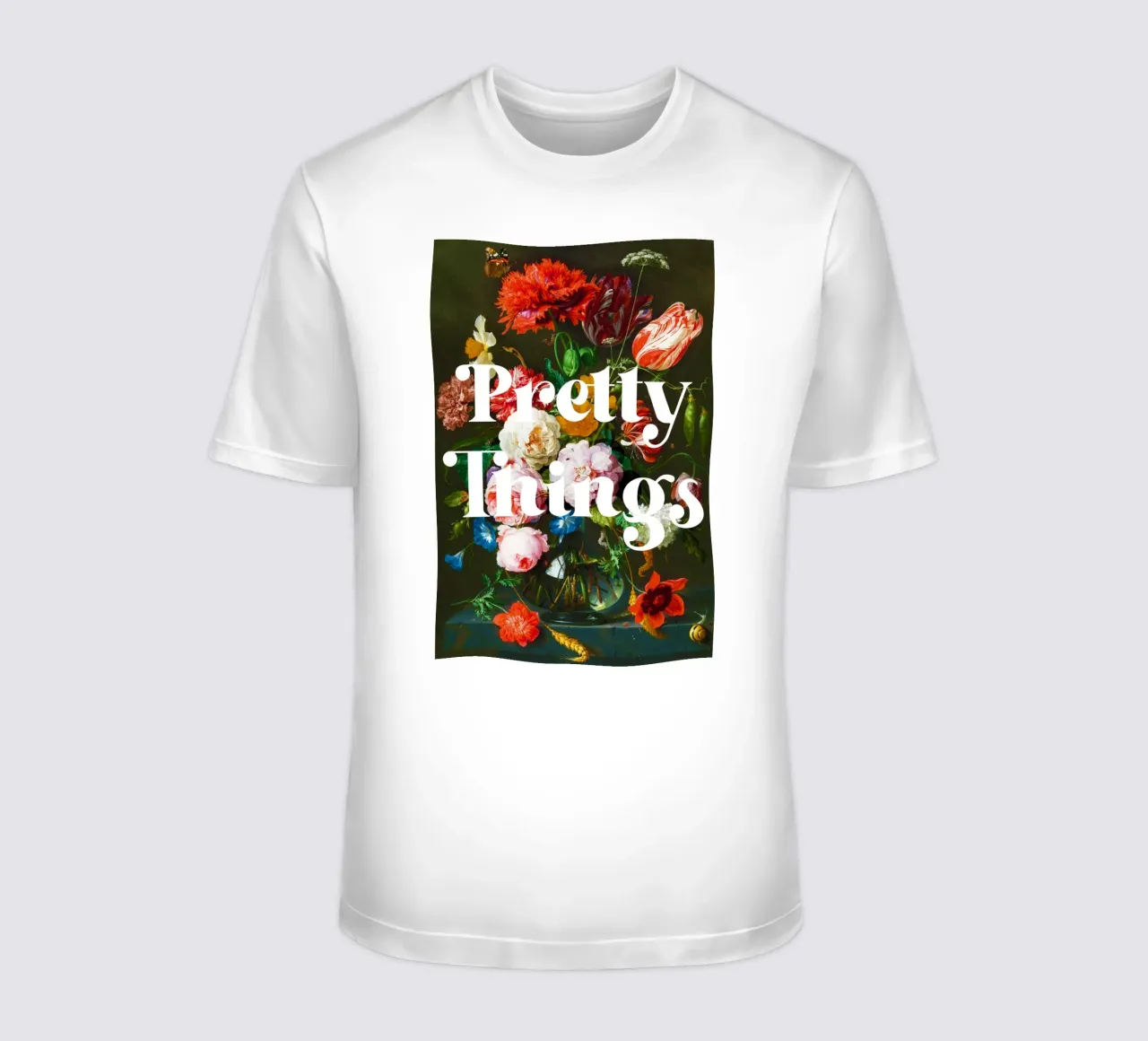 Natura morta con fiori in un bicchiere di vetro di Jan Davidsz. de Heem. t-shirt da Venus Art