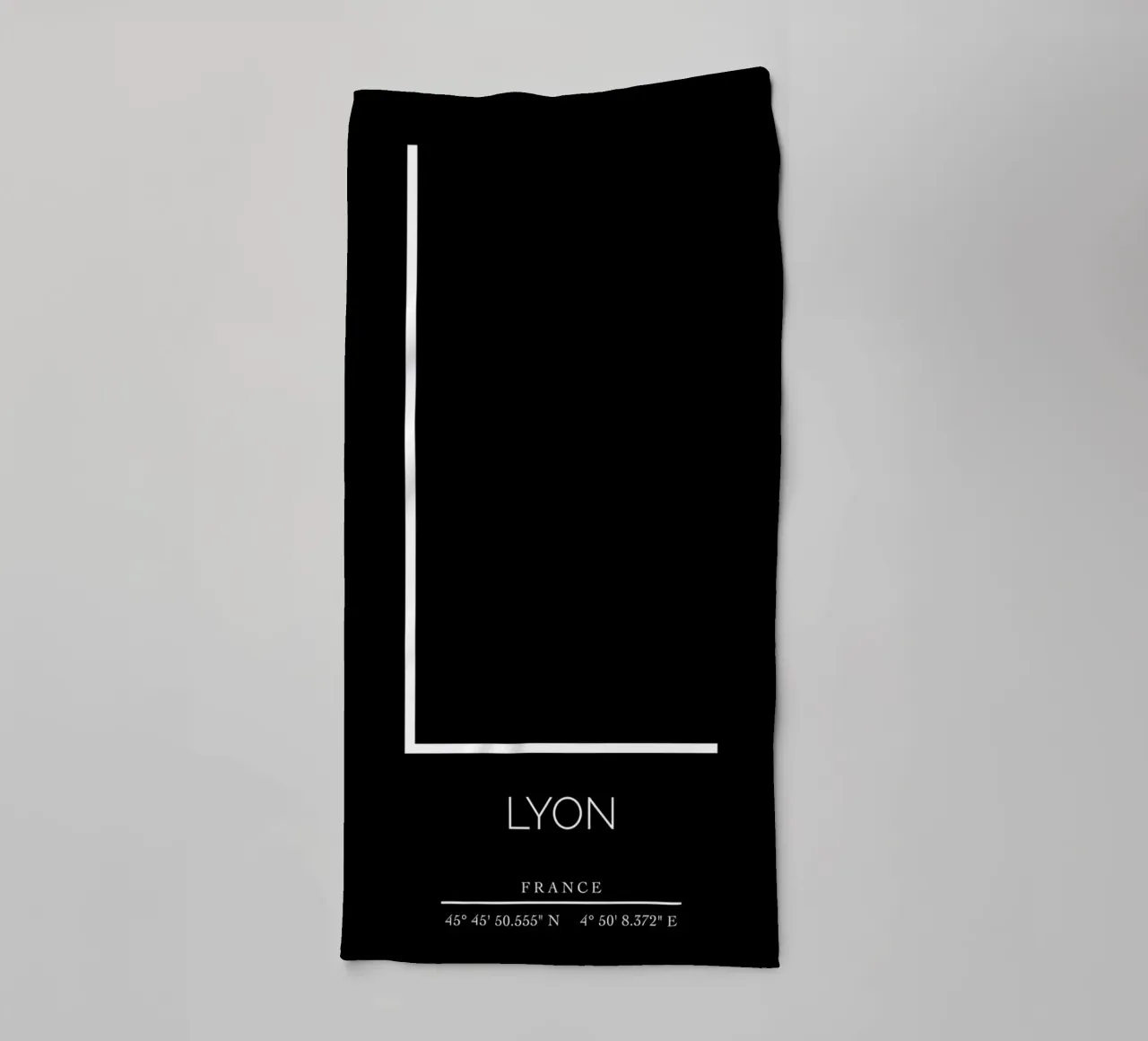 LYON - noir asciugamano da bagno da CityLights