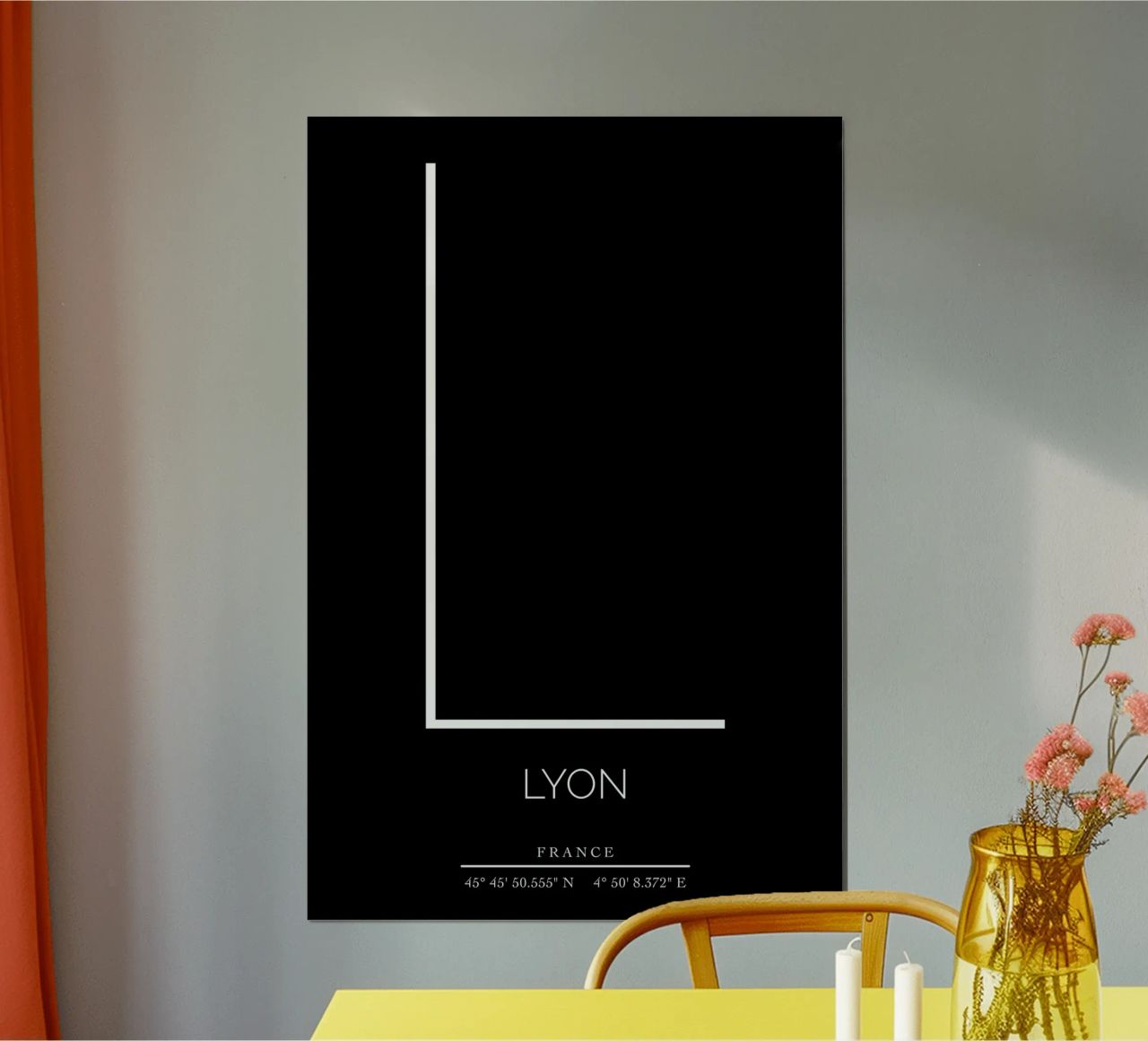 LYON - noir Poster von CityLights