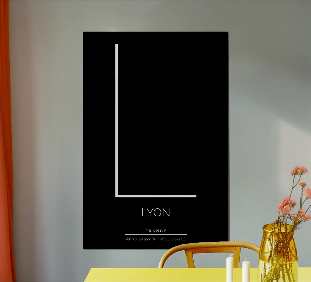 LYON - noir poster con telaio in plastica da CityLights