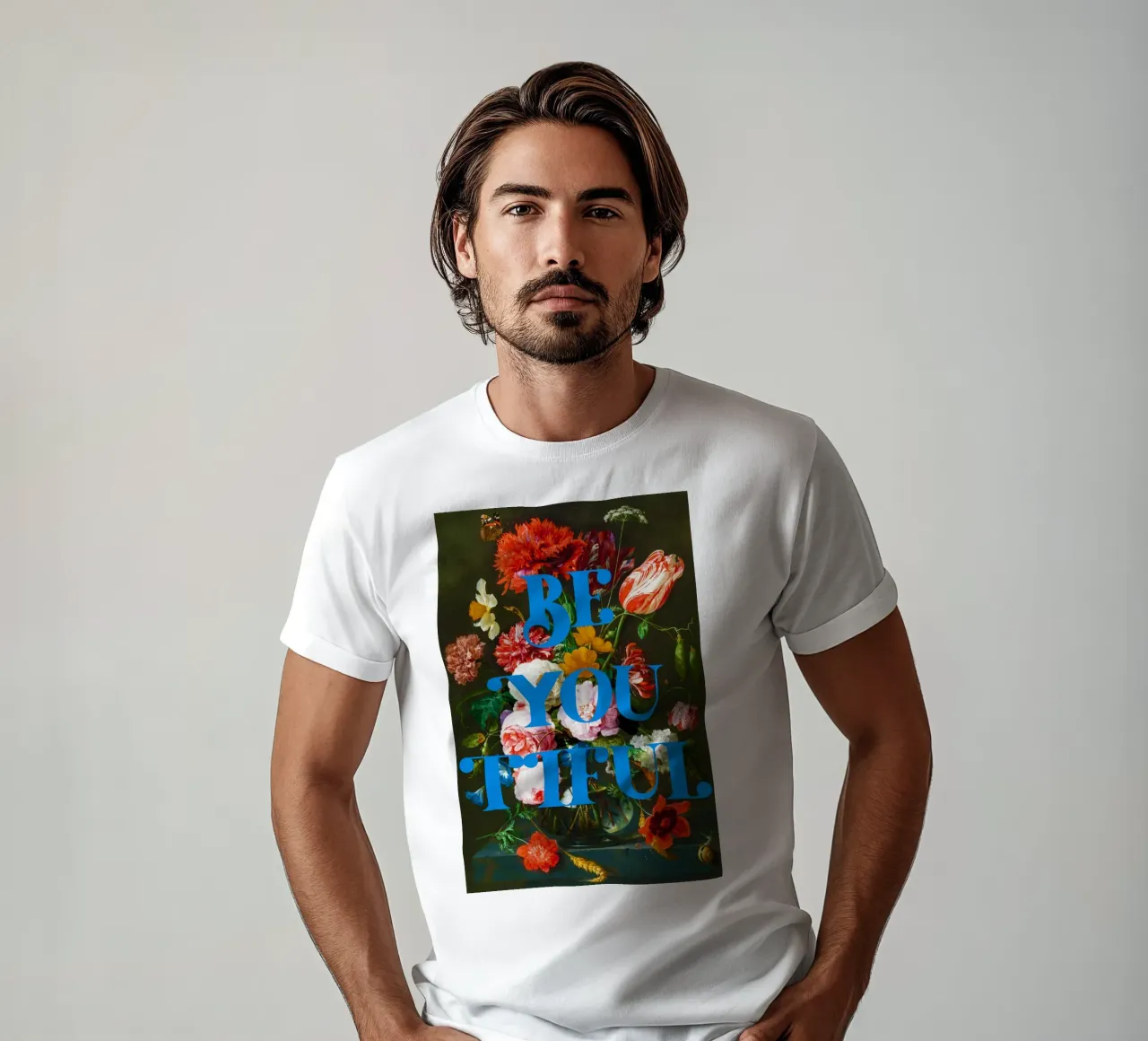 Natura morta con fiori in un bicchiere di vetro di Jan Davidsz. de Heem. t-shirt da Venus Art