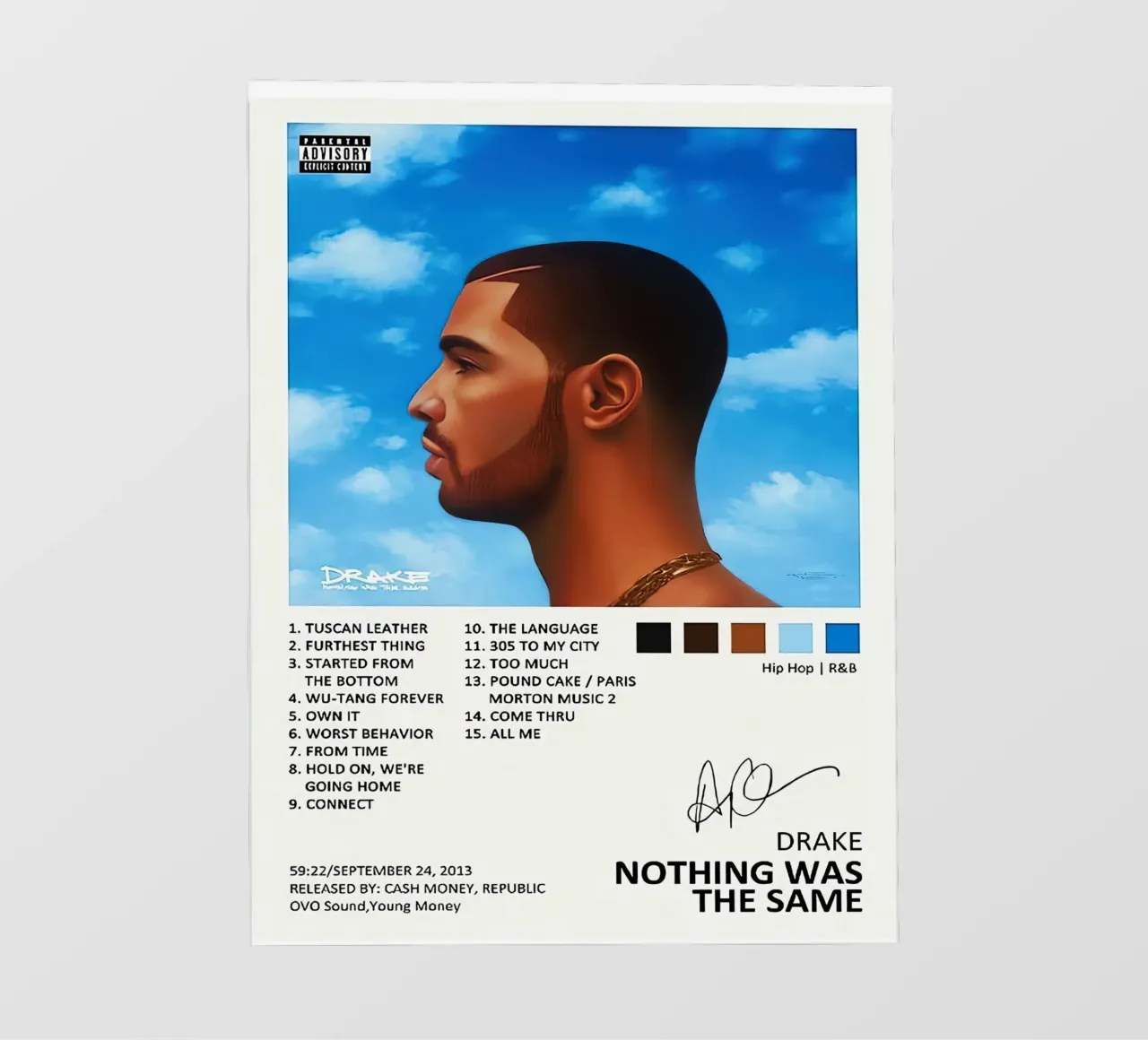 Drake Nothing Was The Same telo in pvc da Raptor Metafora