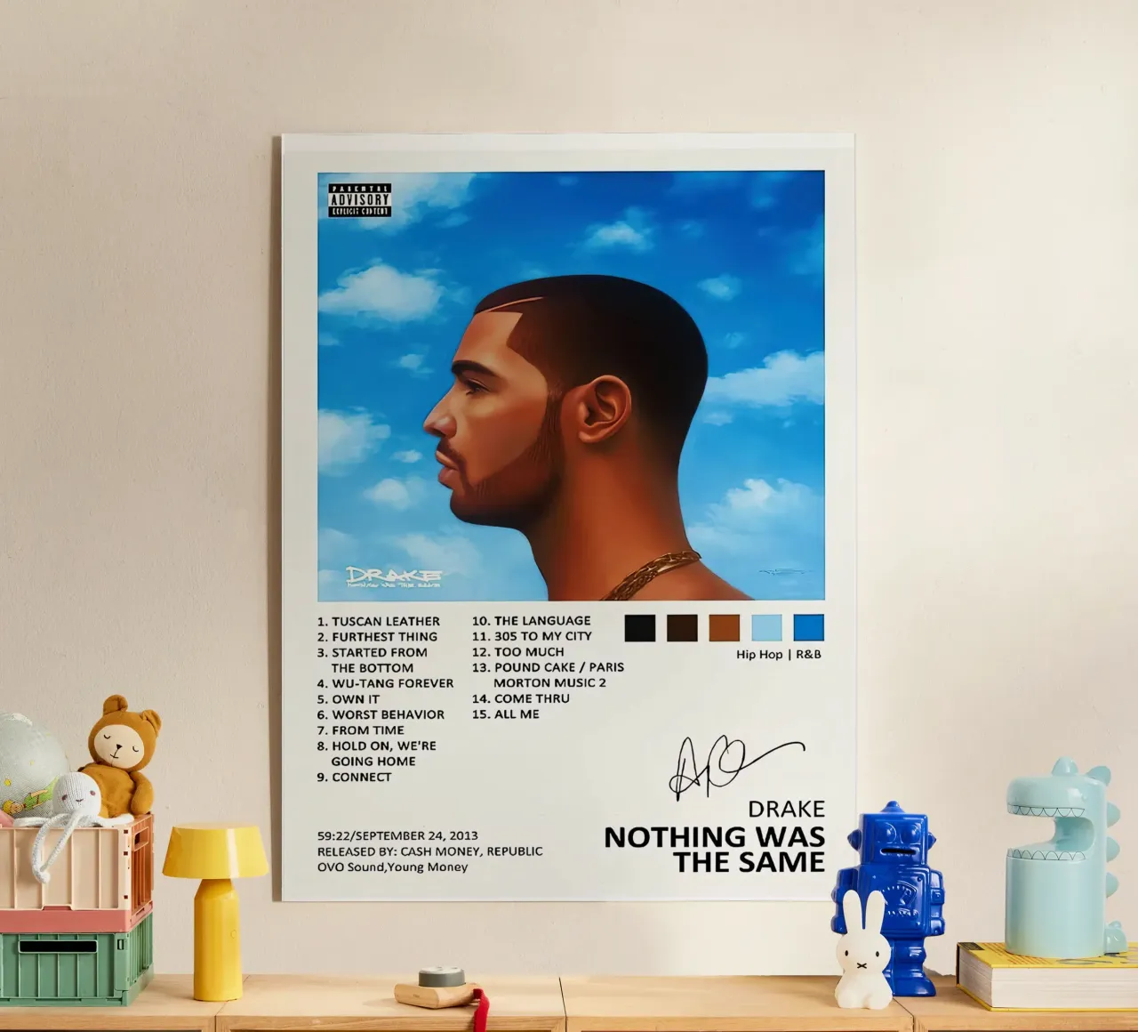 Drake Nothing Was The Same plexiglass da Raptor Metafora