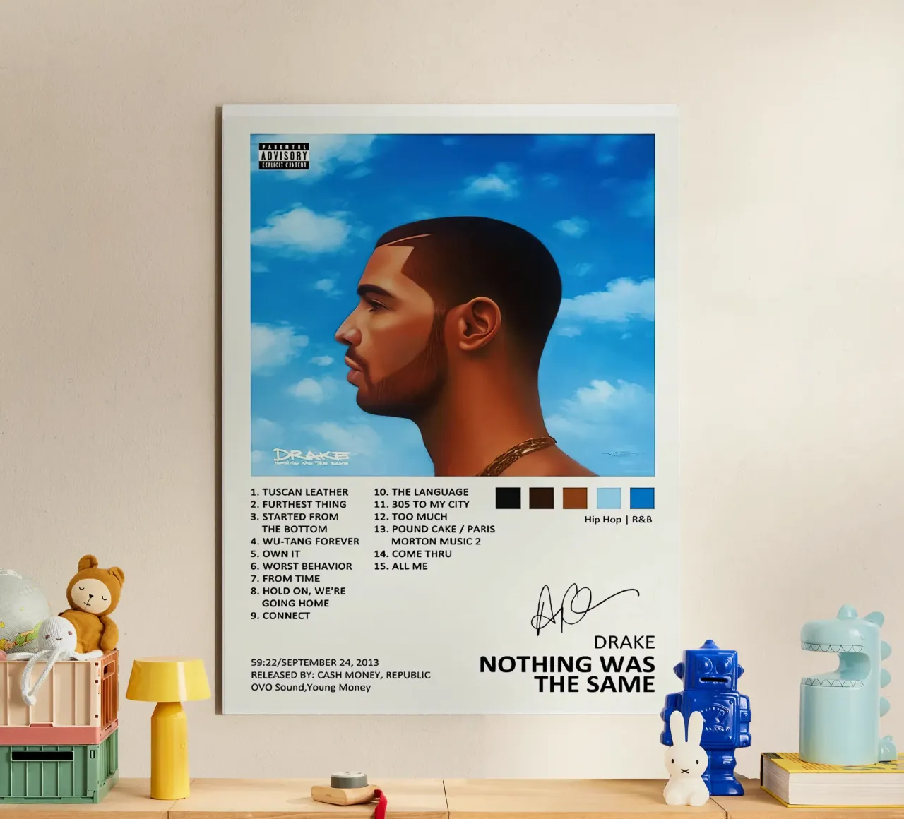 Drake Nothing Was The Same alluminio dibond da Raptor Metafora