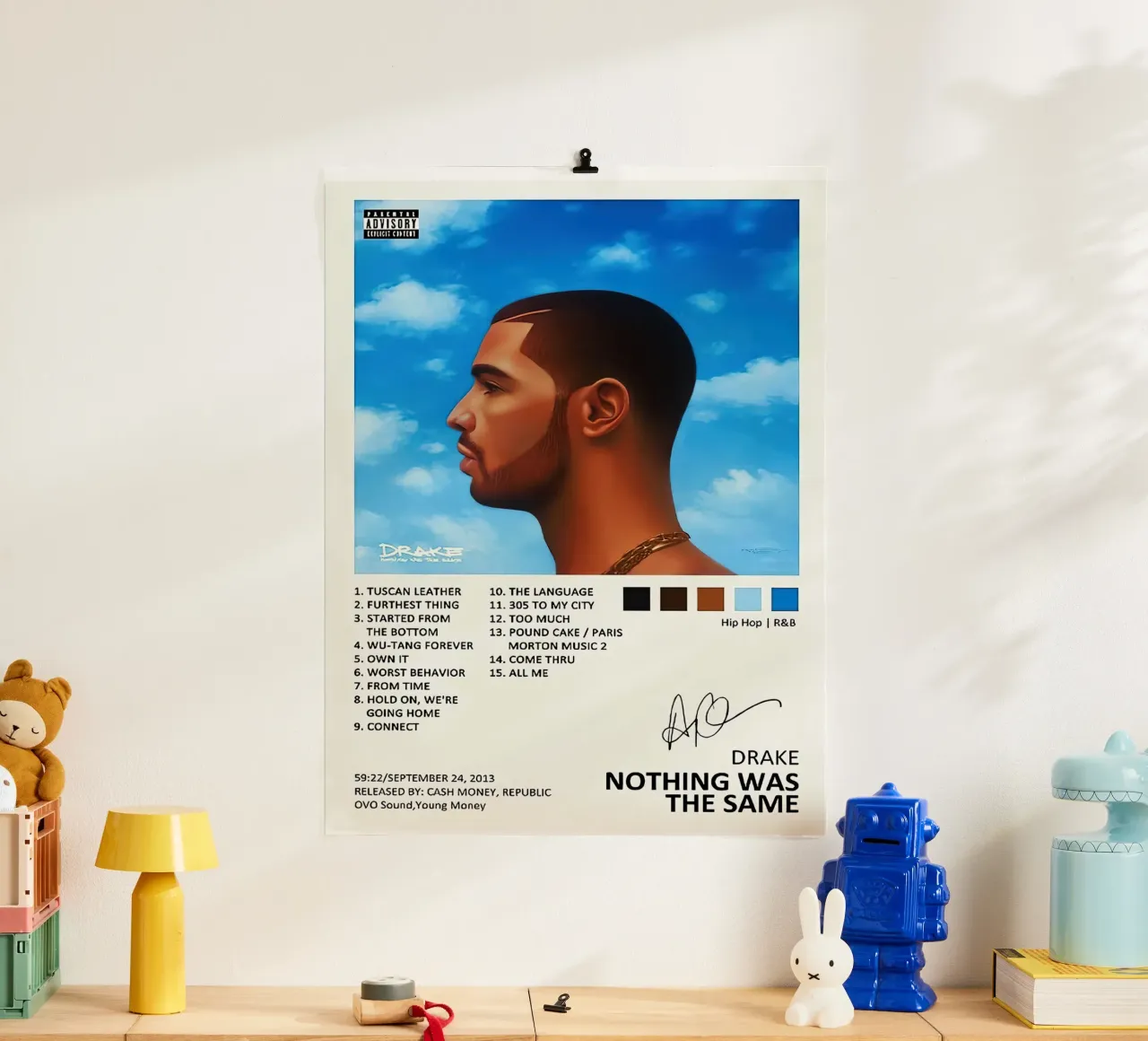 Drake Nothing Was The Same carta hahnemühle da Raptor Metafora