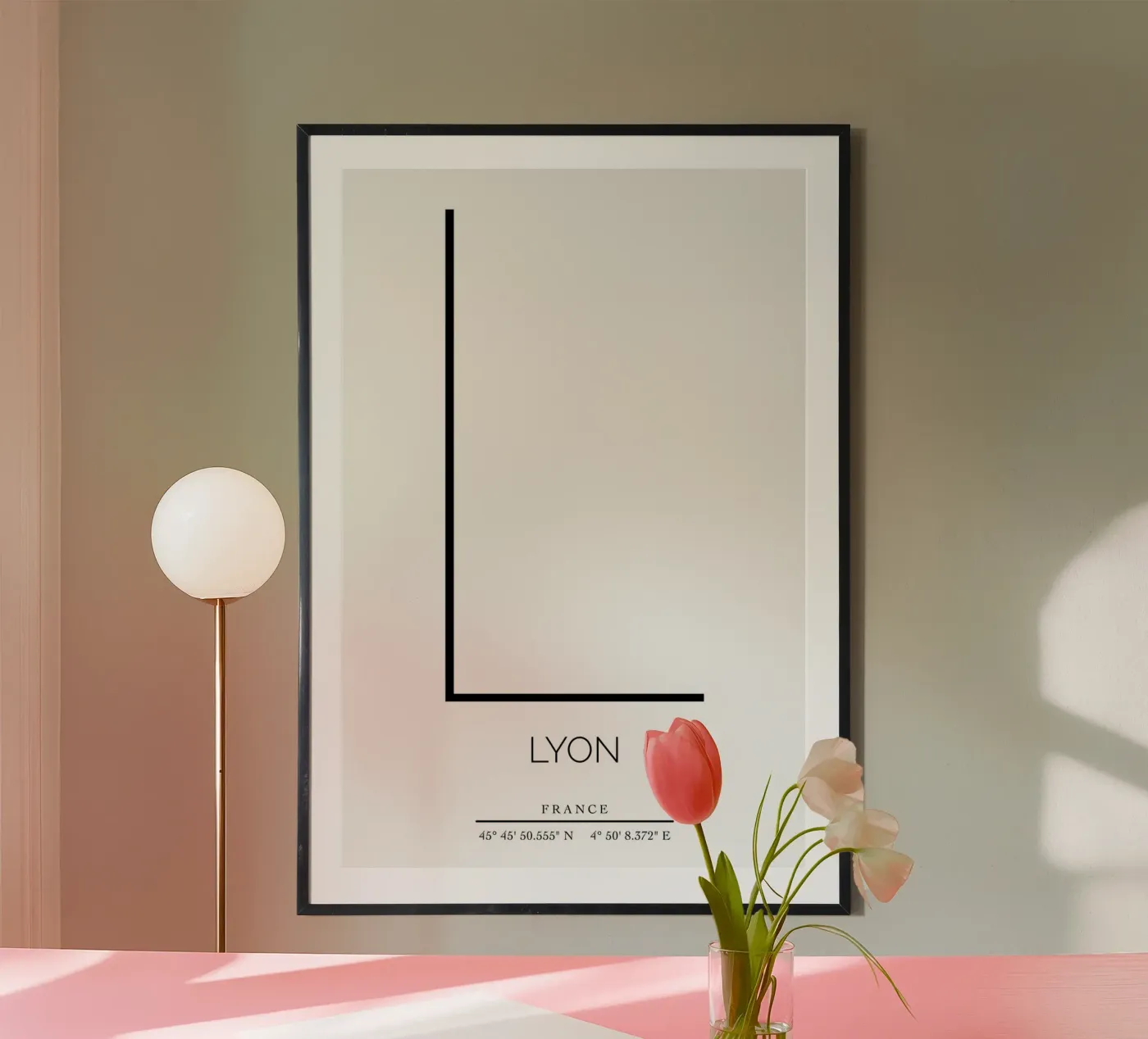 LYON - blanc poster da CityLights
