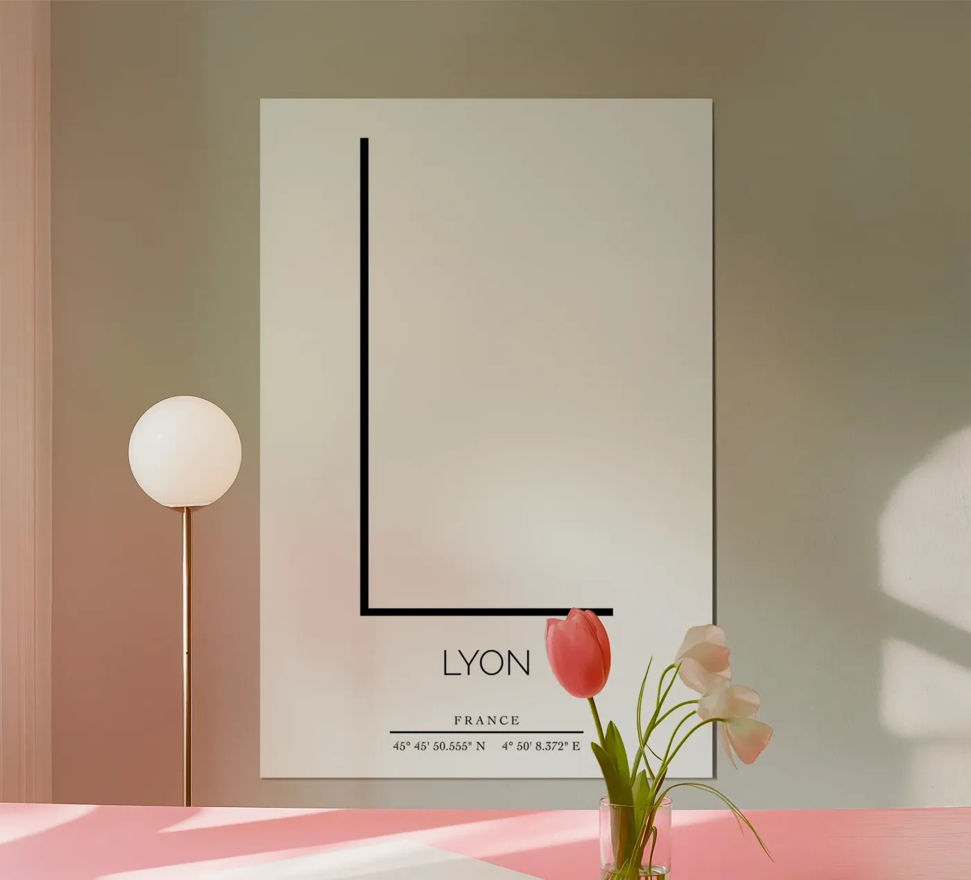 LYON - blanc poster da CityLights
