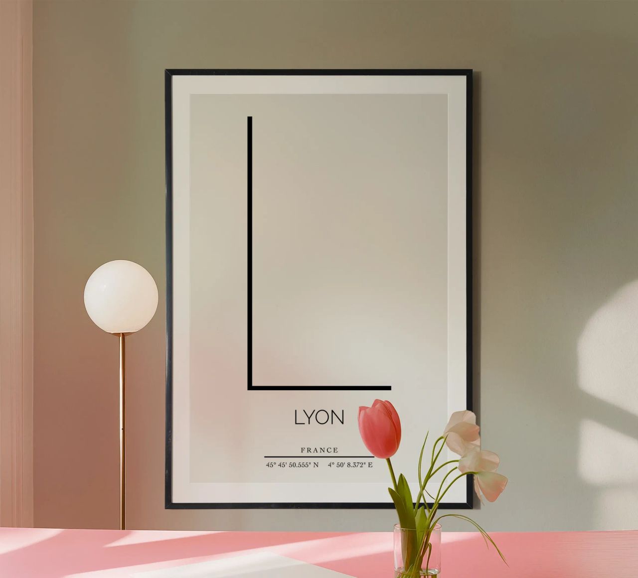 LYON - blanc Poster von CityLights