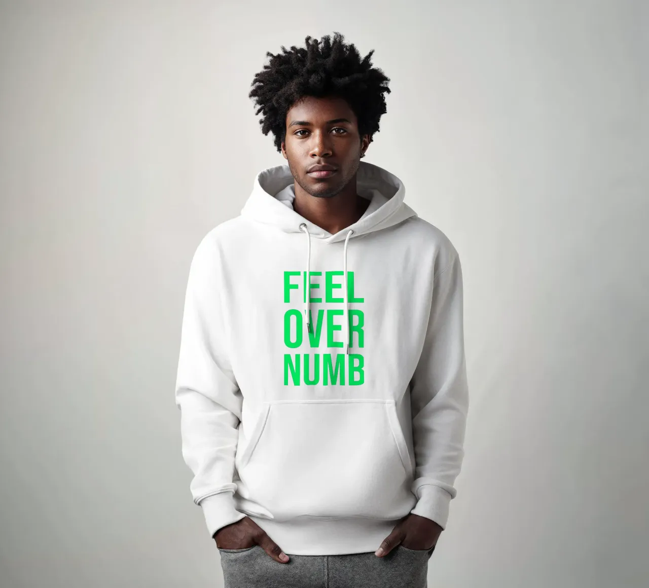 OVER Series- bold letters, brave values (5 colors) sudadera con capucha de FRICKE DESIGN