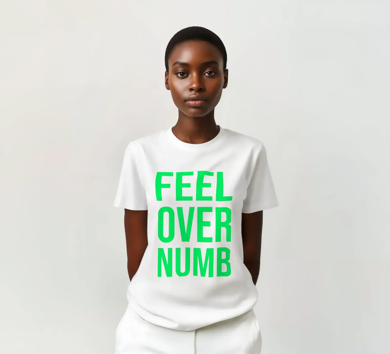 OVER Series- bold letters, brave values (5 colors) t-shirt da FRICKE DESIGN