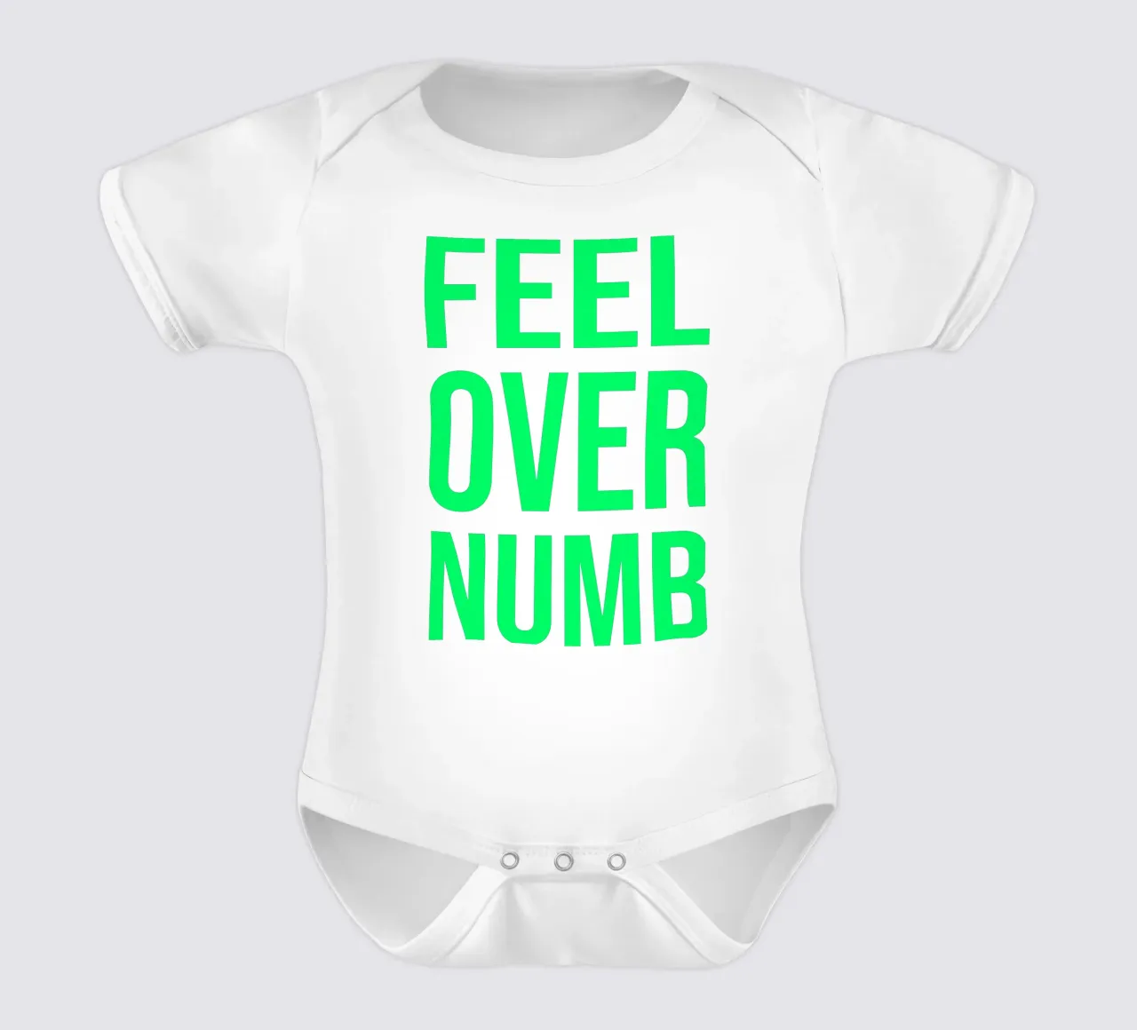 OVER Series- bold letters, brave values (5 colors) body neonato maniche corte da FRICKE DESIGN