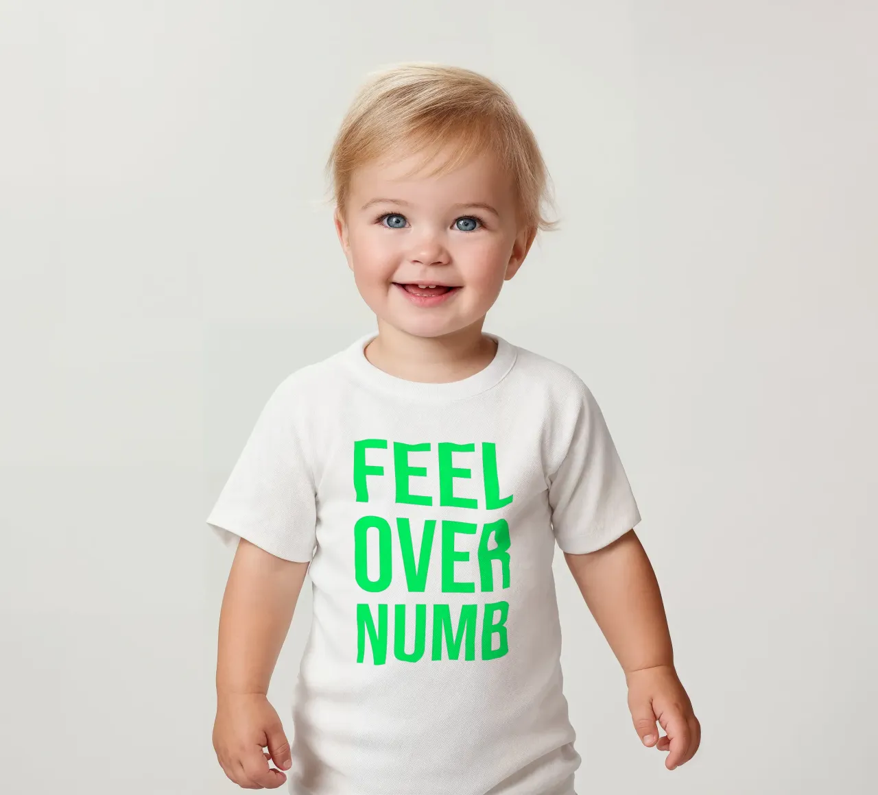OVER Series- bold letters, brave values (5 colors) maglietta neonato da FRICKE DESIGN