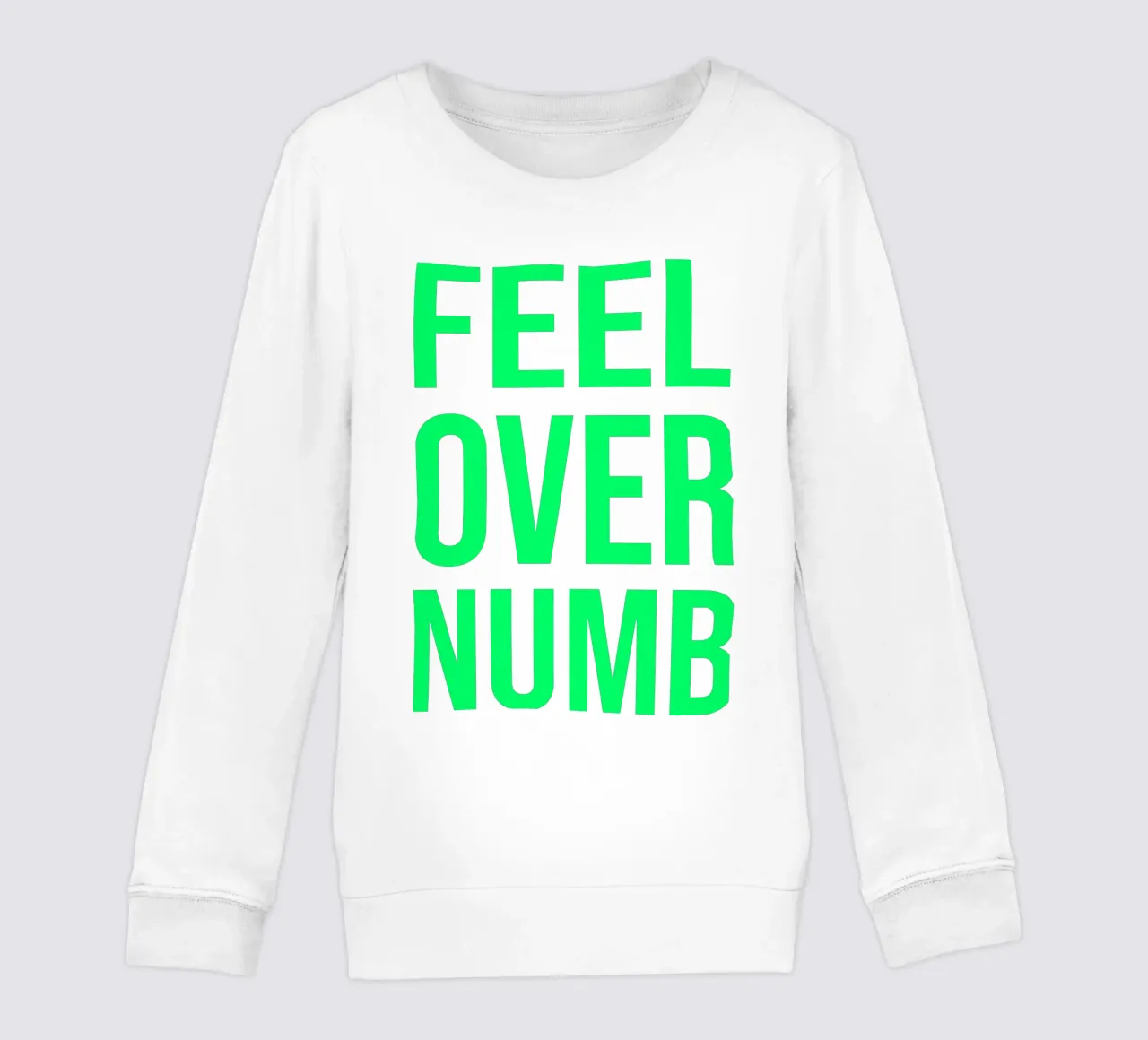 OVER Series- bold letters, brave values (5 colors) felpa bambino da FRICKE DESIGN