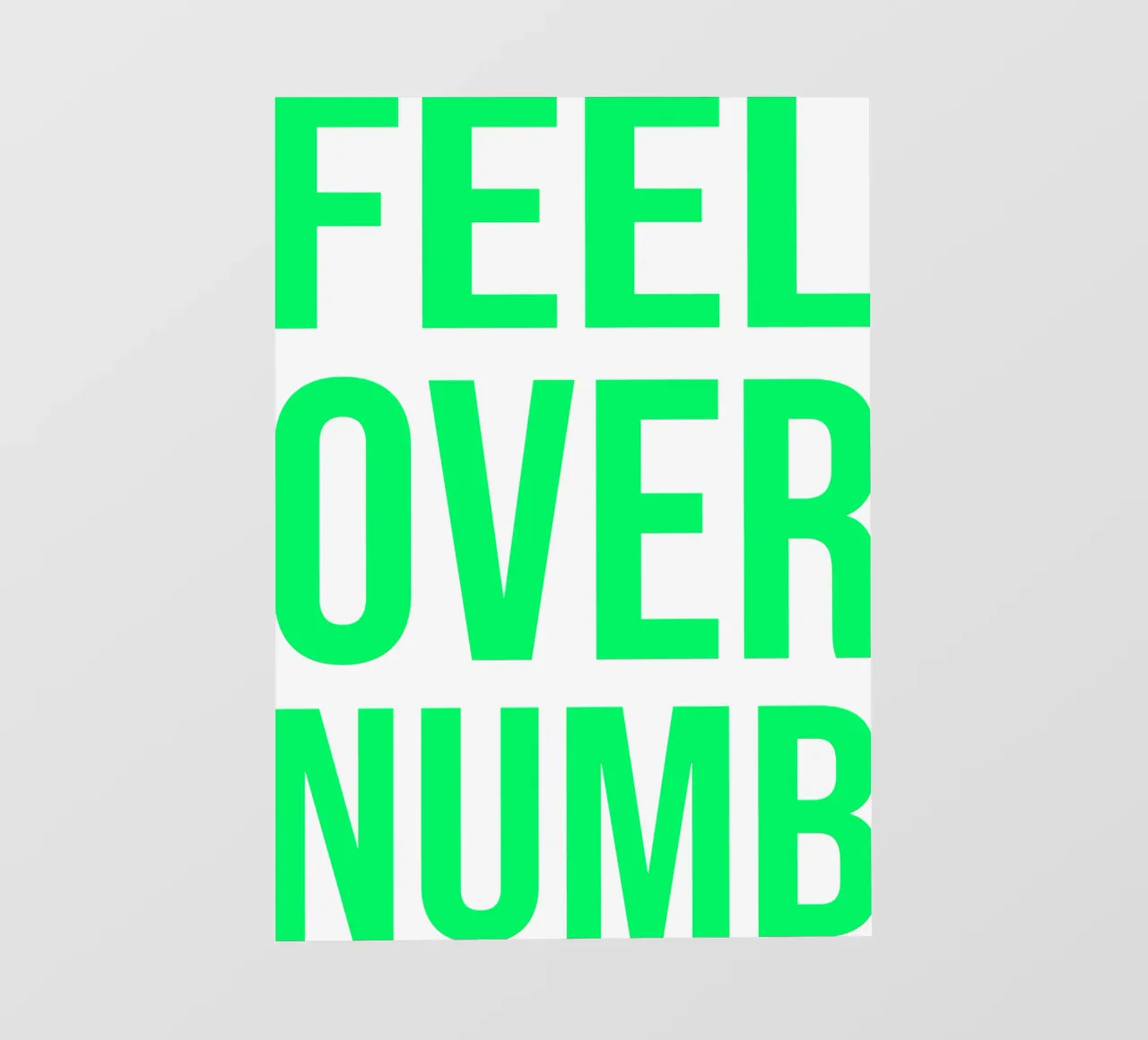 OVER Series- bold letters, brave values (5 colors) pellicola backlit da FRICKE DESIGN