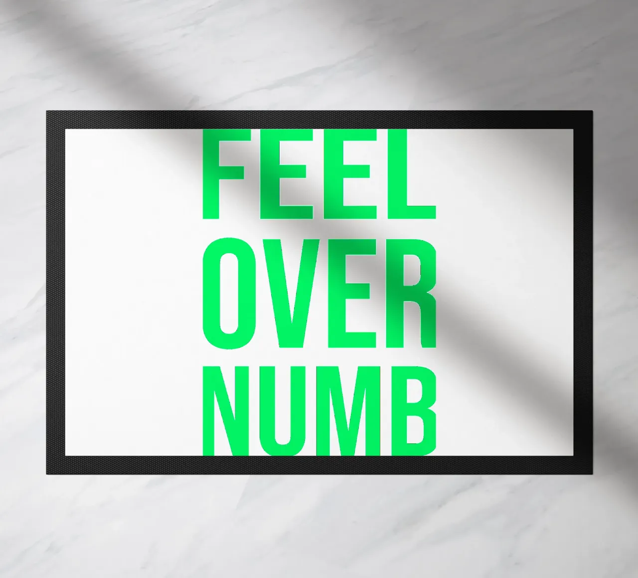 OVER Series- bold letters, brave values (5 colors) zerbino da FRICKE DESIGN