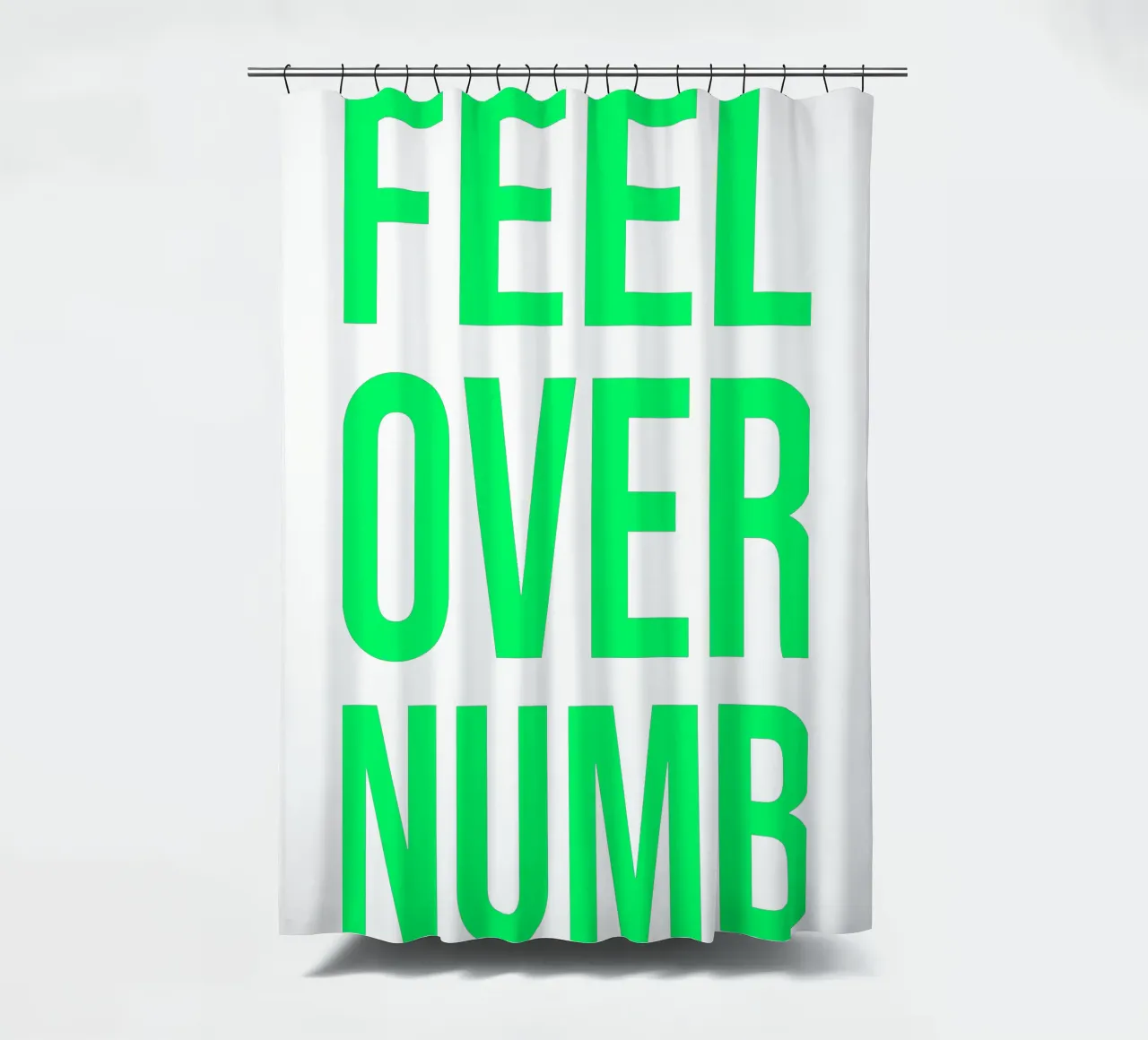 OVER Series- bold letters, brave values (5 colors) tenda da doccia da FRICKE DESIGN