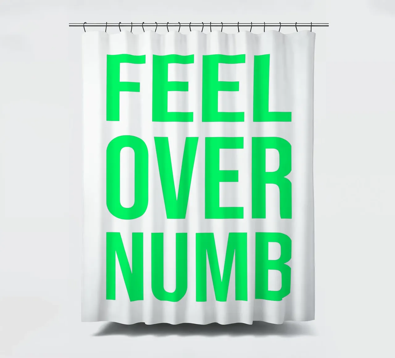 OVER Series- bold letters, brave values (5 colors) tenda da doccia da FRICKE DESIGN