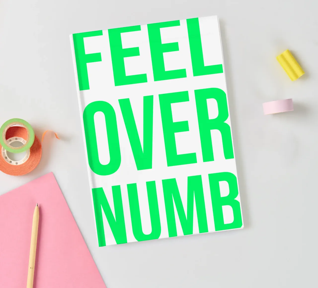 OVER Series- bold letters, brave values (5 colors) notebook by FRICKE DESIGN