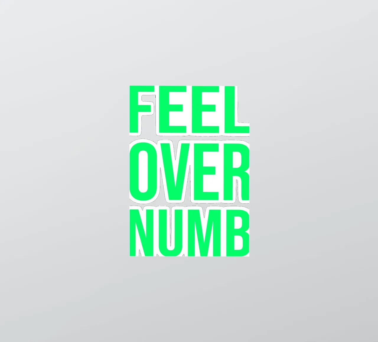 OVER Series- bold letters, brave values (5 colors) adesivo da FRICKE DESIGN