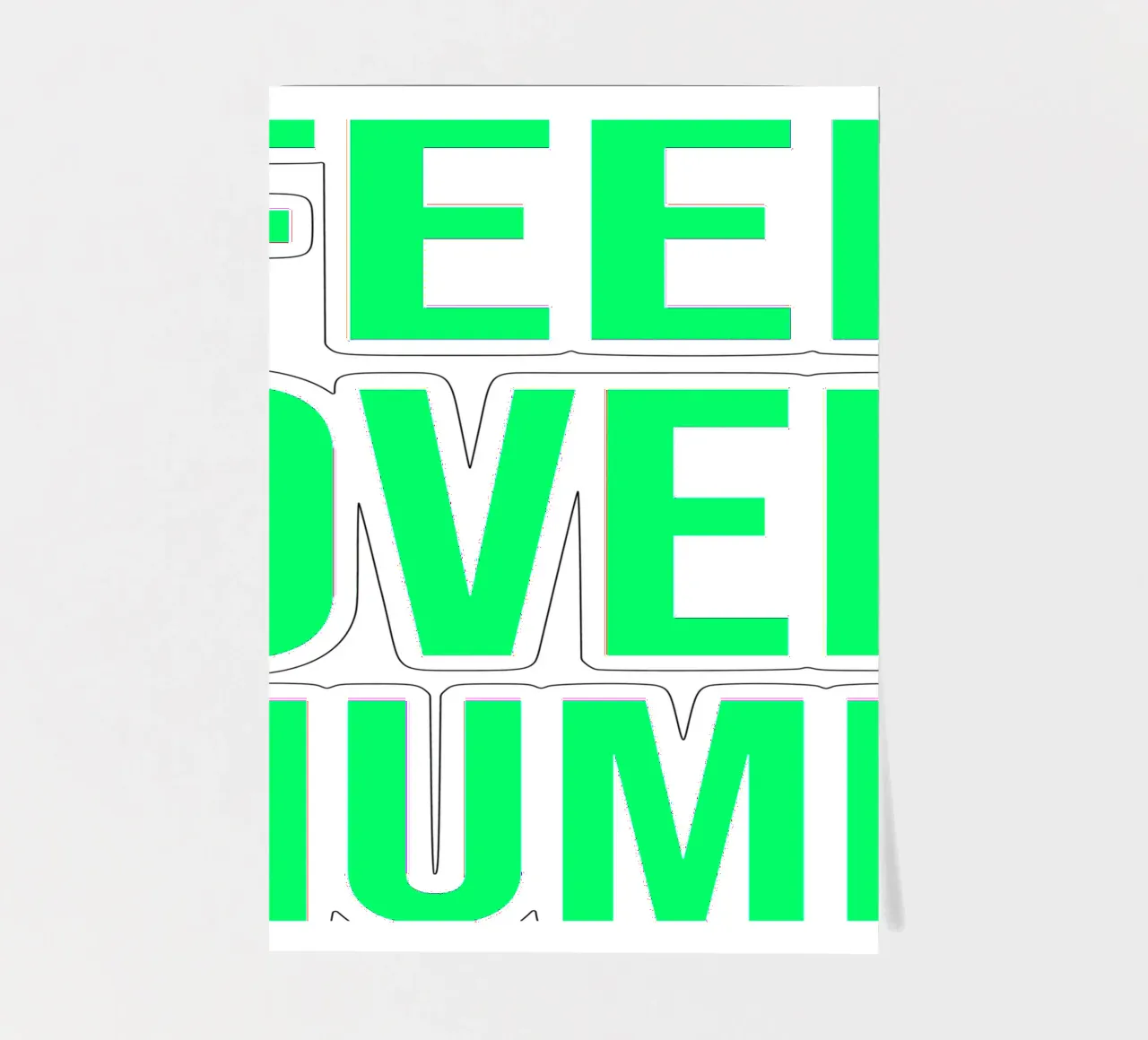 OVER Series- bold letters, brave values (5 colors) foglio adesivo da FRICKE DESIGN