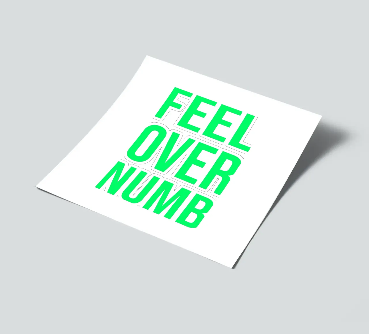 OVER Series- bold letters, brave values (5 colors) foglio adesivo da FRICKE DESIGN