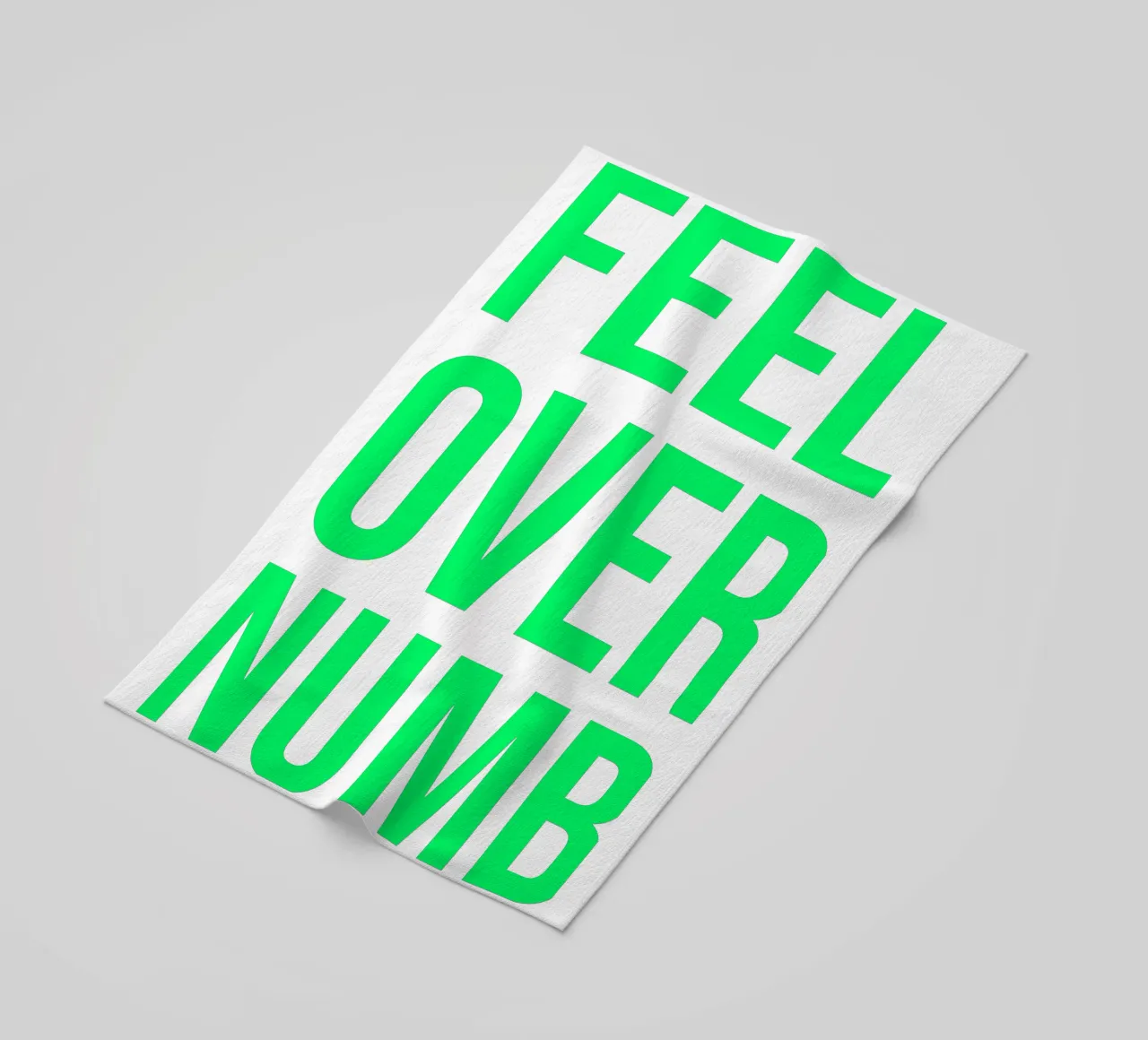 OVER Series- bold letters, brave values (5 colors) telo mare da FRICKE DESIGN