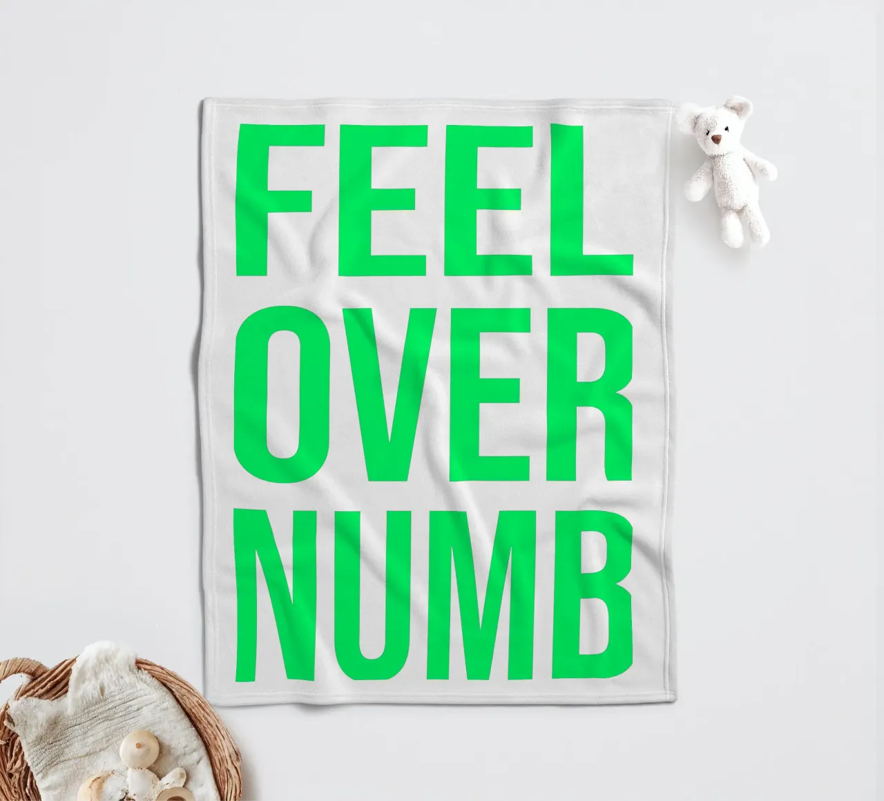 OVER Series- bold letters, brave values (5 colors) coperta in pile da FRICKE DESIGN