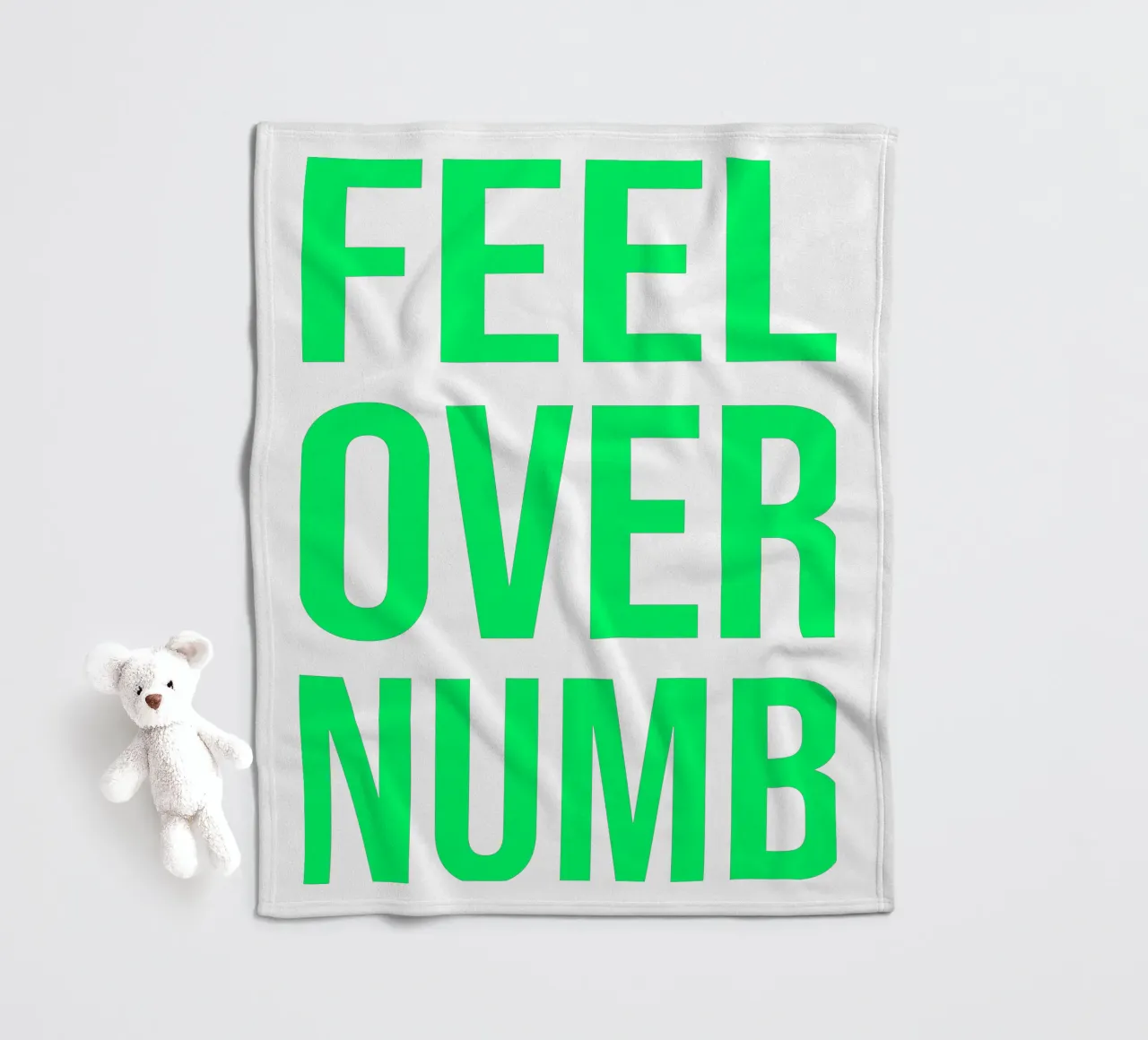 OVER Series- bold letters, brave values (5 colors) coperta in pile da FRICKE DESIGN