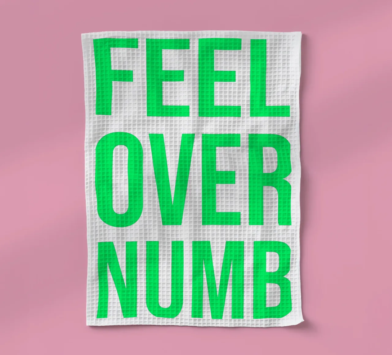 OVER Series- bold letters, brave values (5 colors) torchon de FRICKE DESIGN