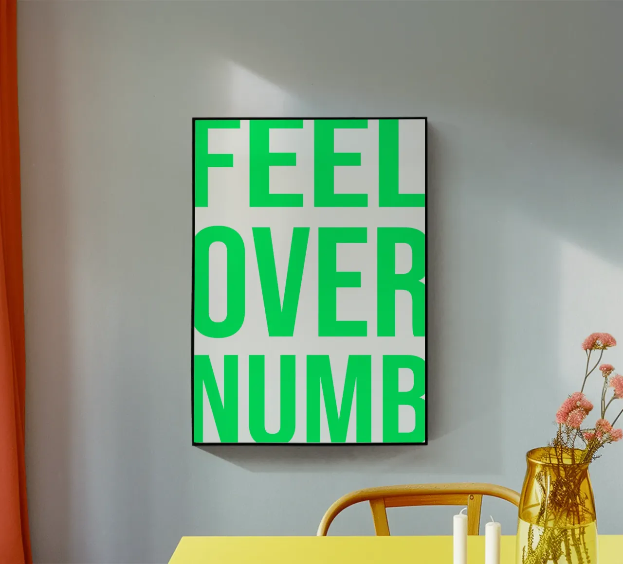 OVER Series- bold letters, brave values (5 colors) metacrilato de FRICKE DESIGN