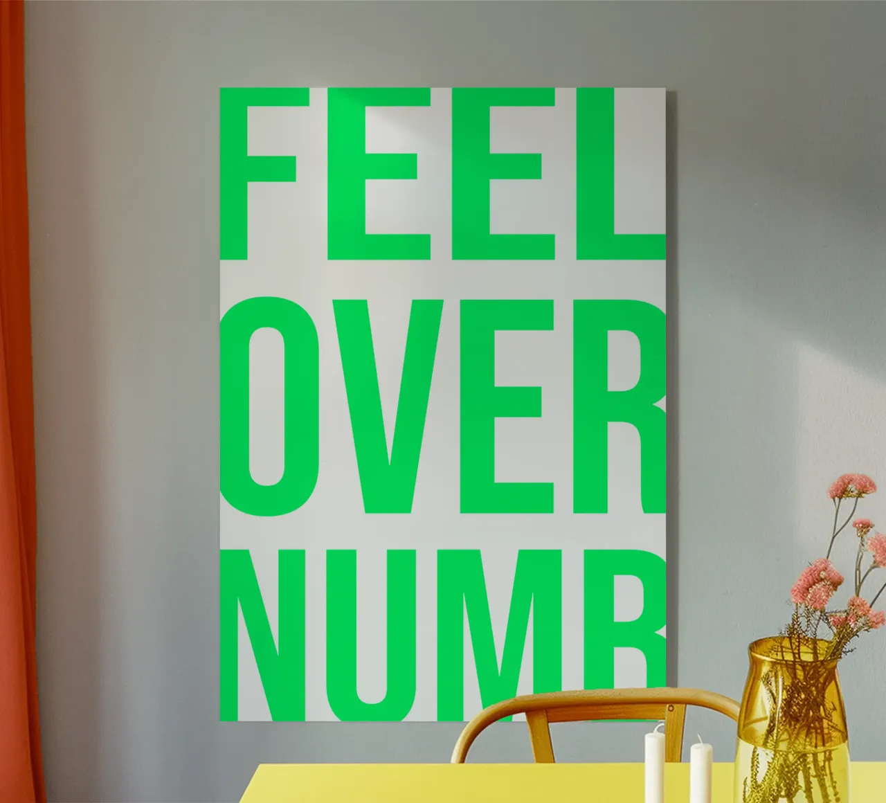 OVER Series- bold letters, brave values (5 colors) metacrilato de FRICKE DESIGN