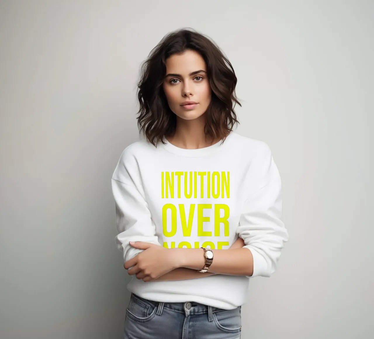OVER Series- bold letters, brave values (5 colors) sudadera de FRICKE DESIGN