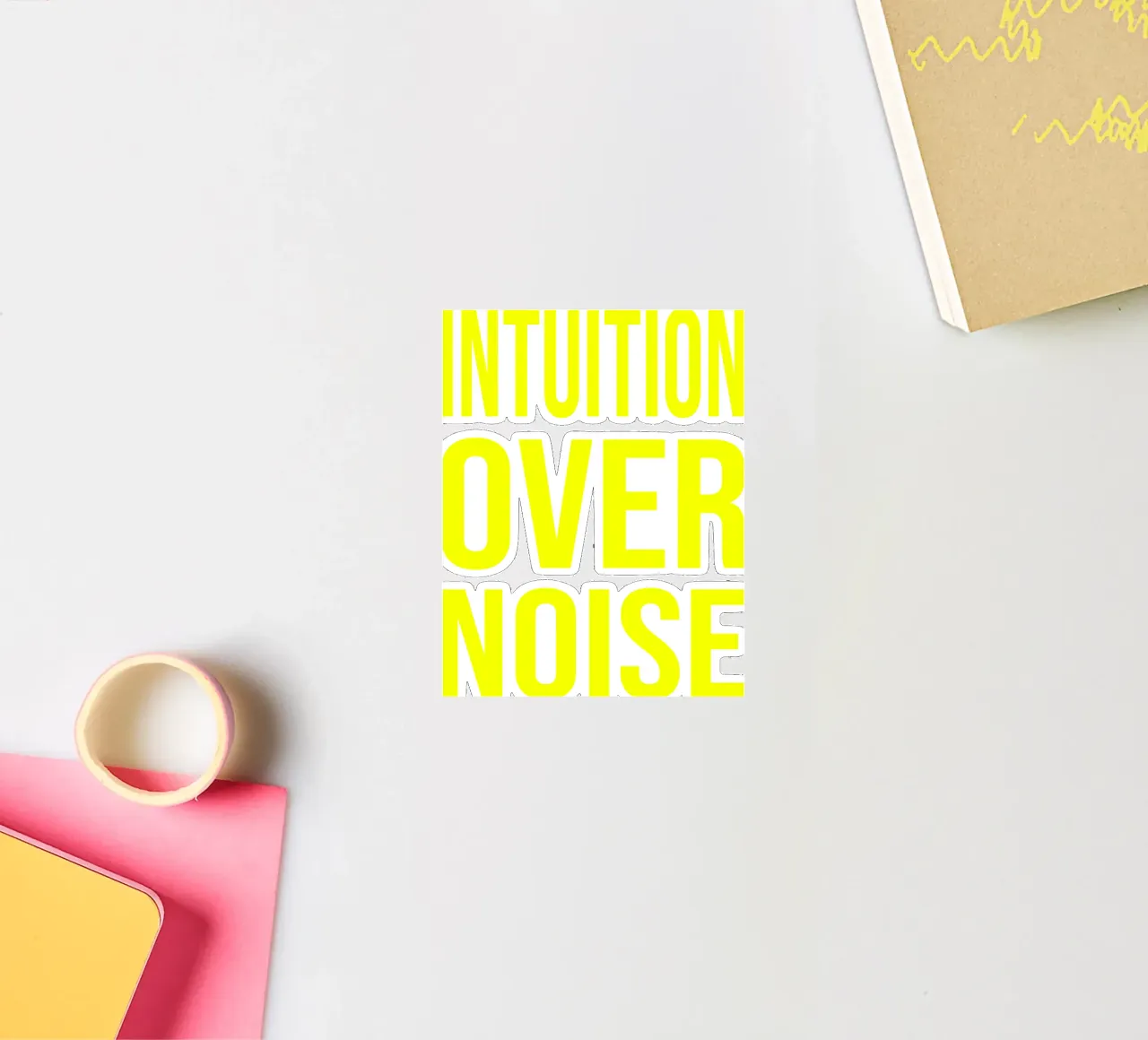 OVER Series- bold letters, brave values (5 colors) adesivo da FRICKE DESIGN
