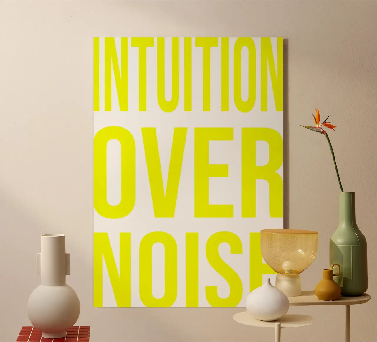 OVER Series- bold letters, brave values (5 colors) metacrilato de FRICKE DESIGN