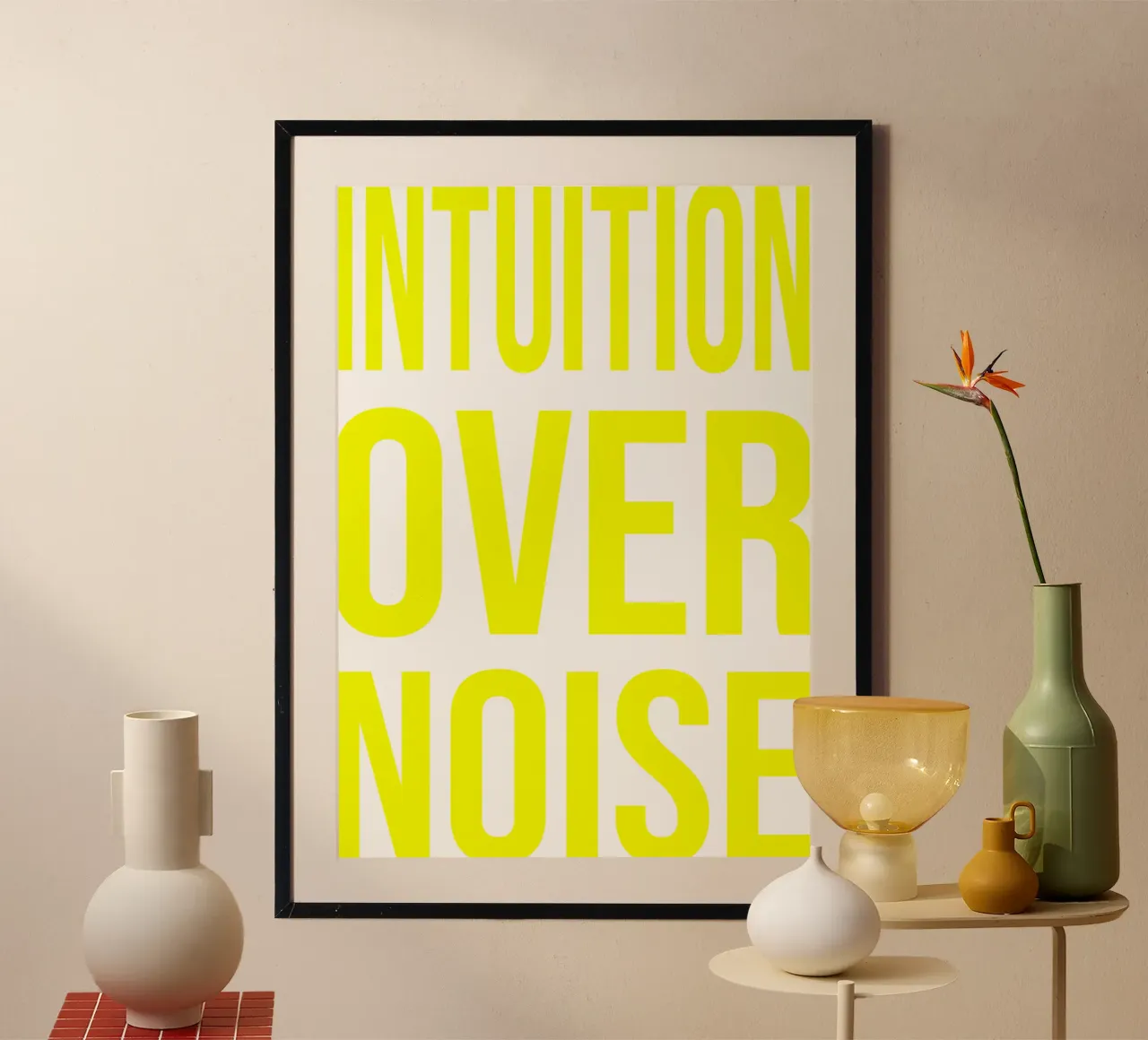OVER Series- bold letters, brave values (5 colors) poster da FRICKE DESIGN