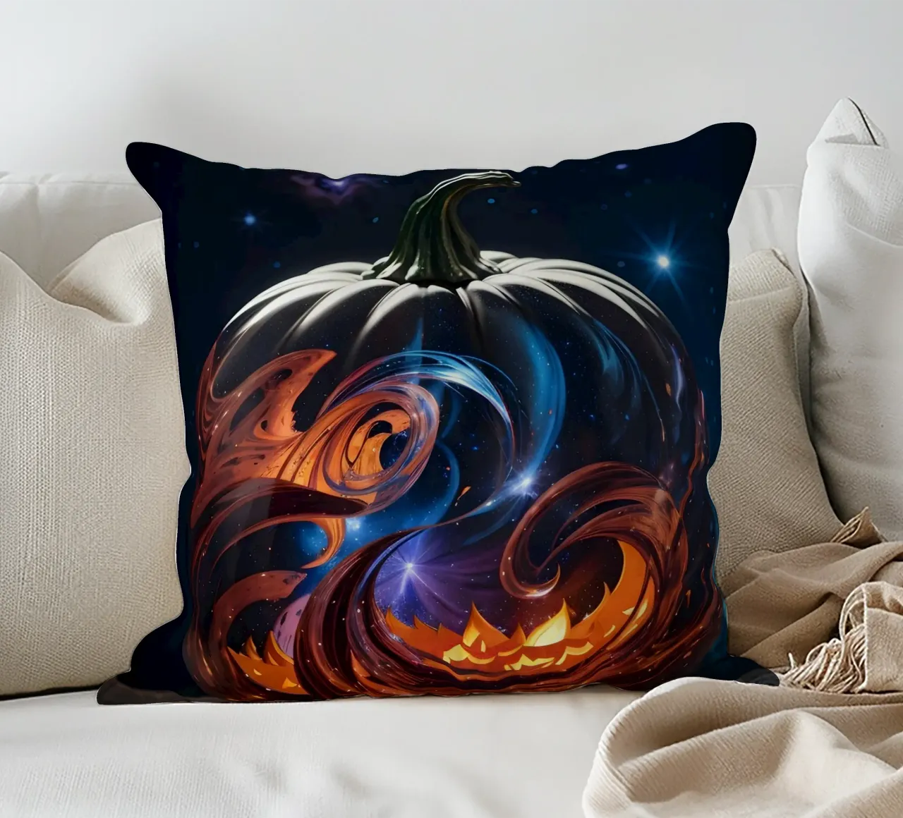 Zucca nebula - Citrouille nébuleuse Fantaisie cuscino da LM2KONE