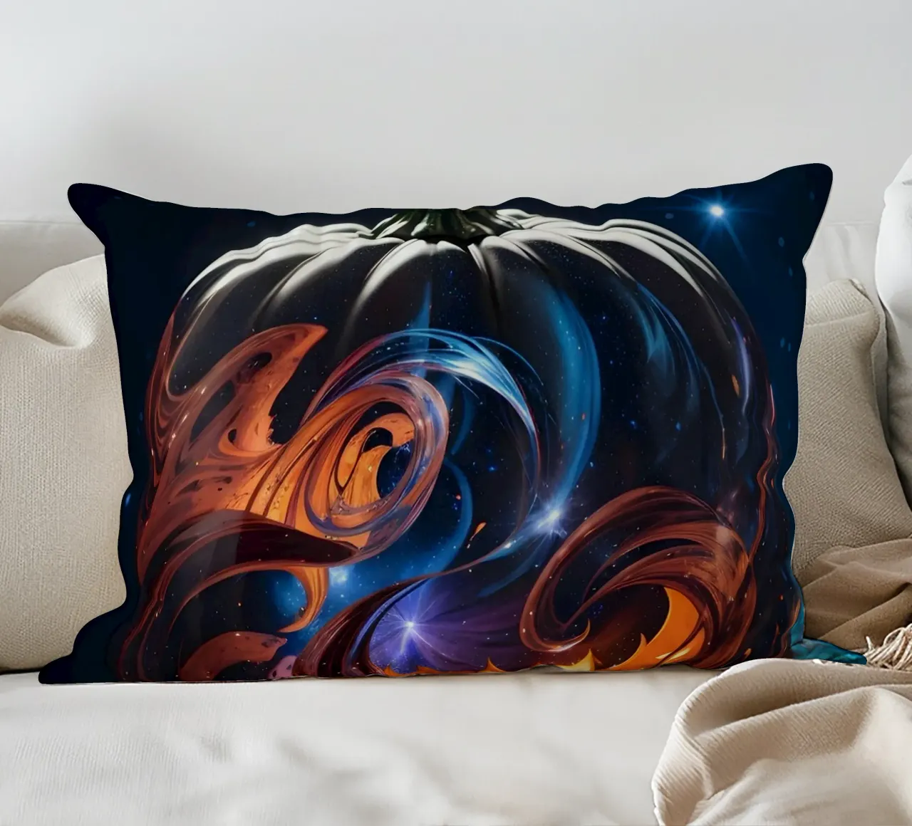 Zucca nebula - Citrouille nébuleuse Fantaisie cuscino da LM2KONE