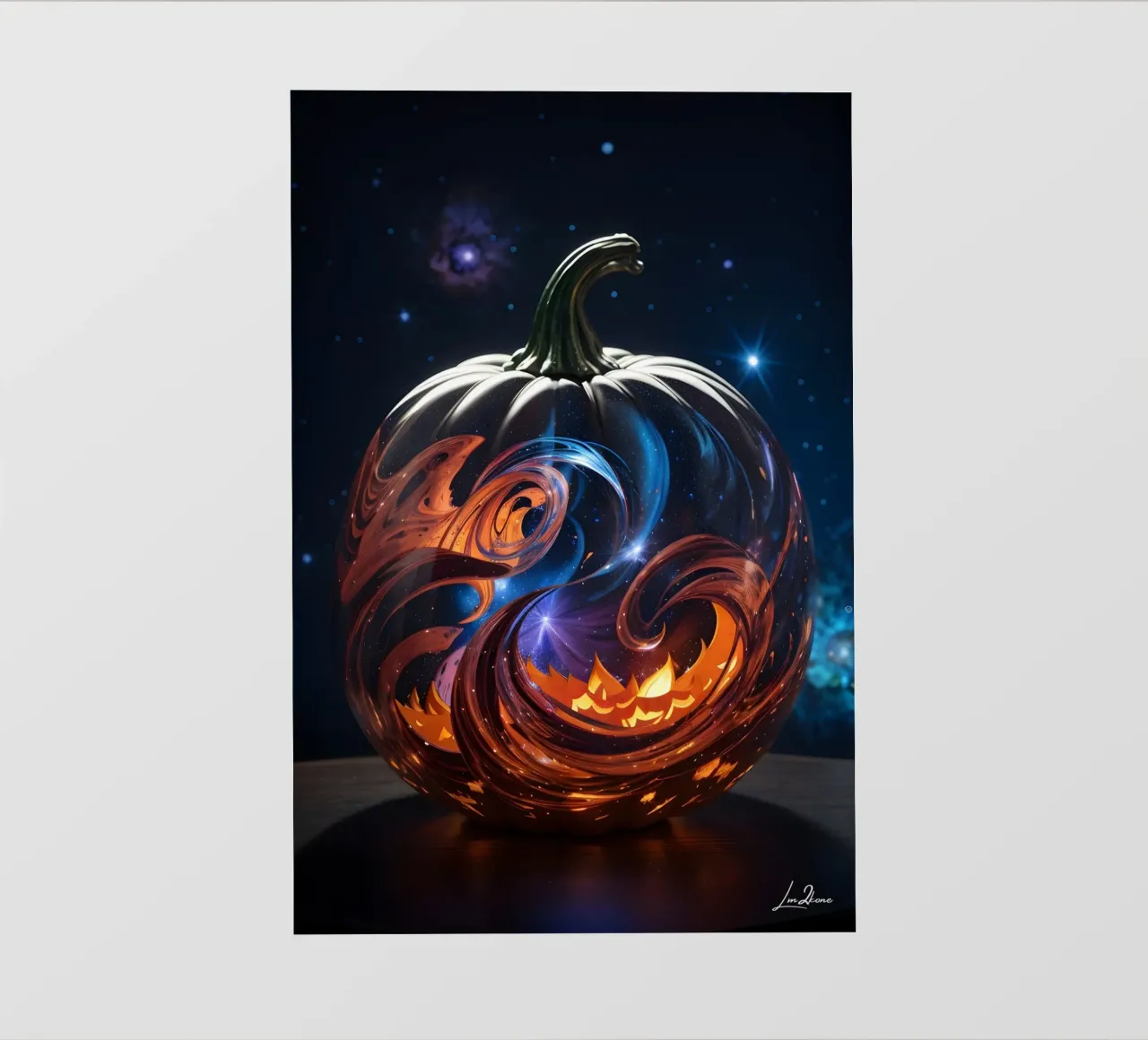Zucca nebula - Citrouille nébuleuse Fantaisie telo in pvc da LM2KONE