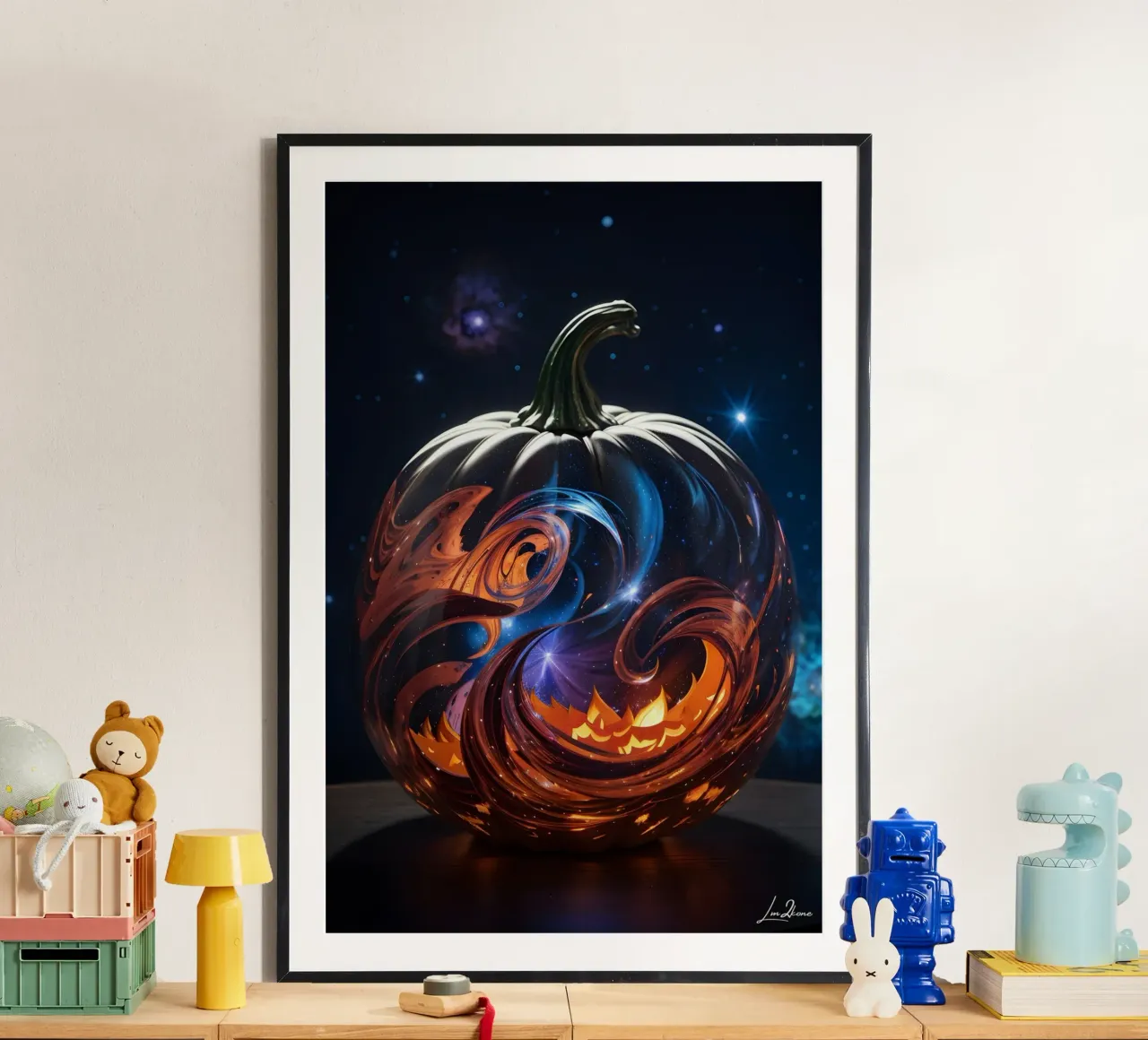 Zucca nebula - Citrouille nébuleuse Fantaisie carta hahnemühle da LM2KONE