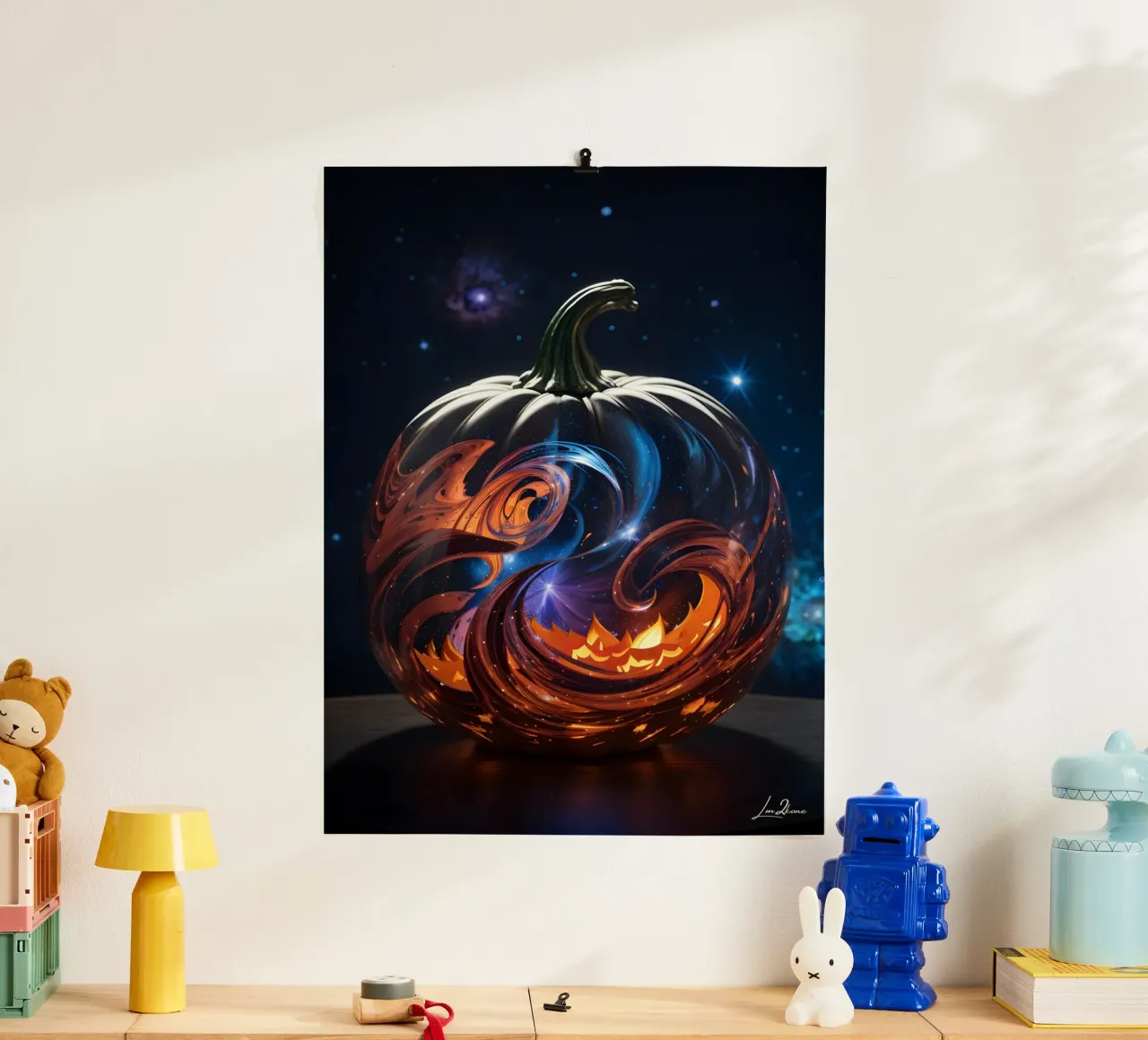 Zucca nebula - Citrouille nébuleuse Fantaisie carta hahnemühle da LM2KONE