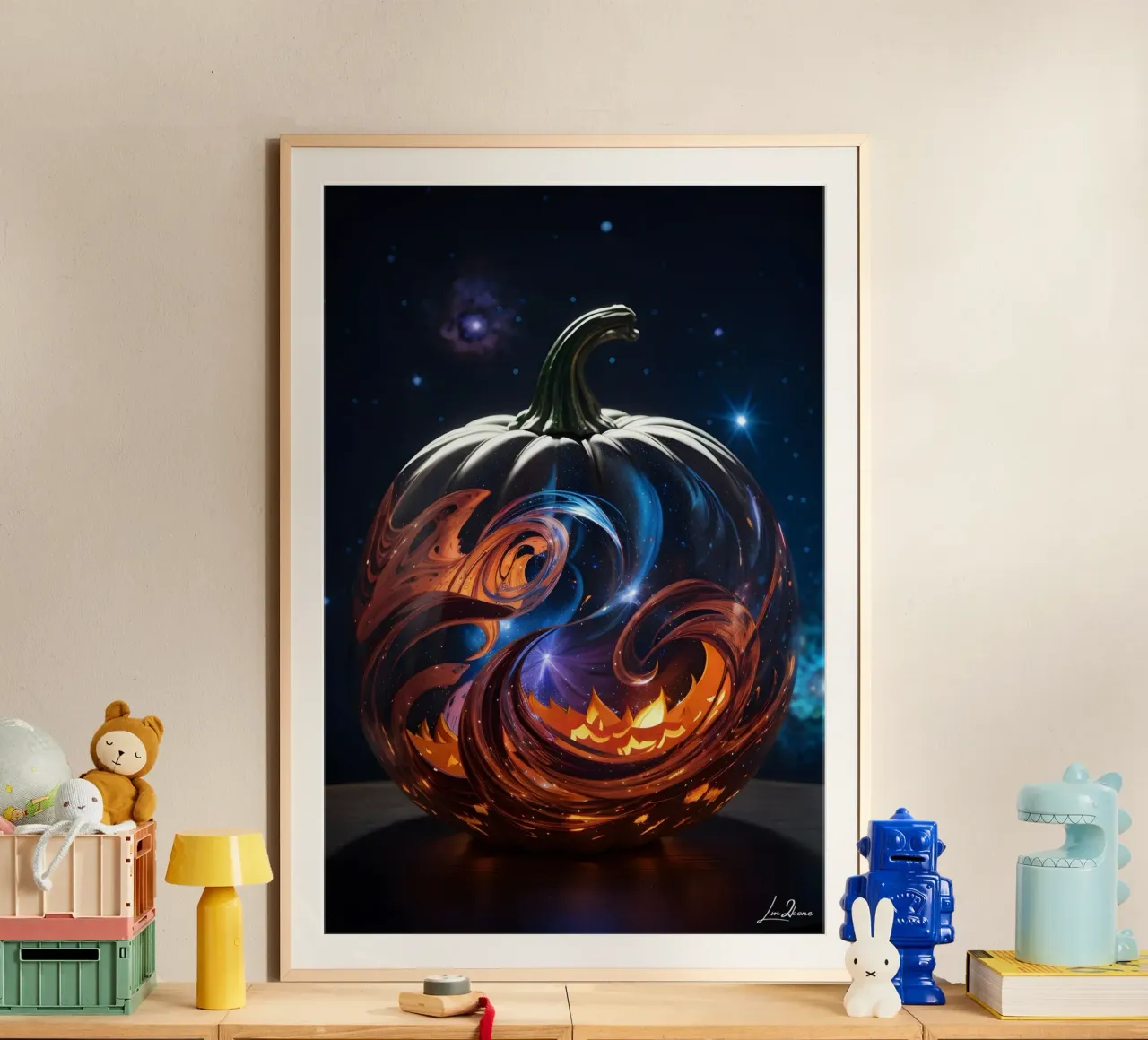 Zucca nebula - Citrouille nébuleuse Fantaisie carta hahnemühle da LM2KONE