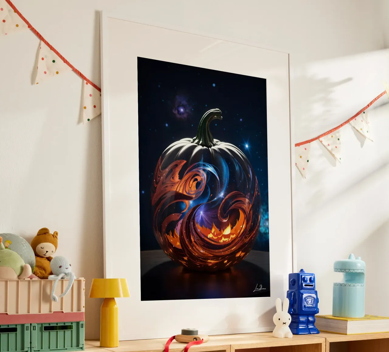 Zucca nebula - Citrouille nébuleuse Fantaisie carta hahnemühle da LM2KONE