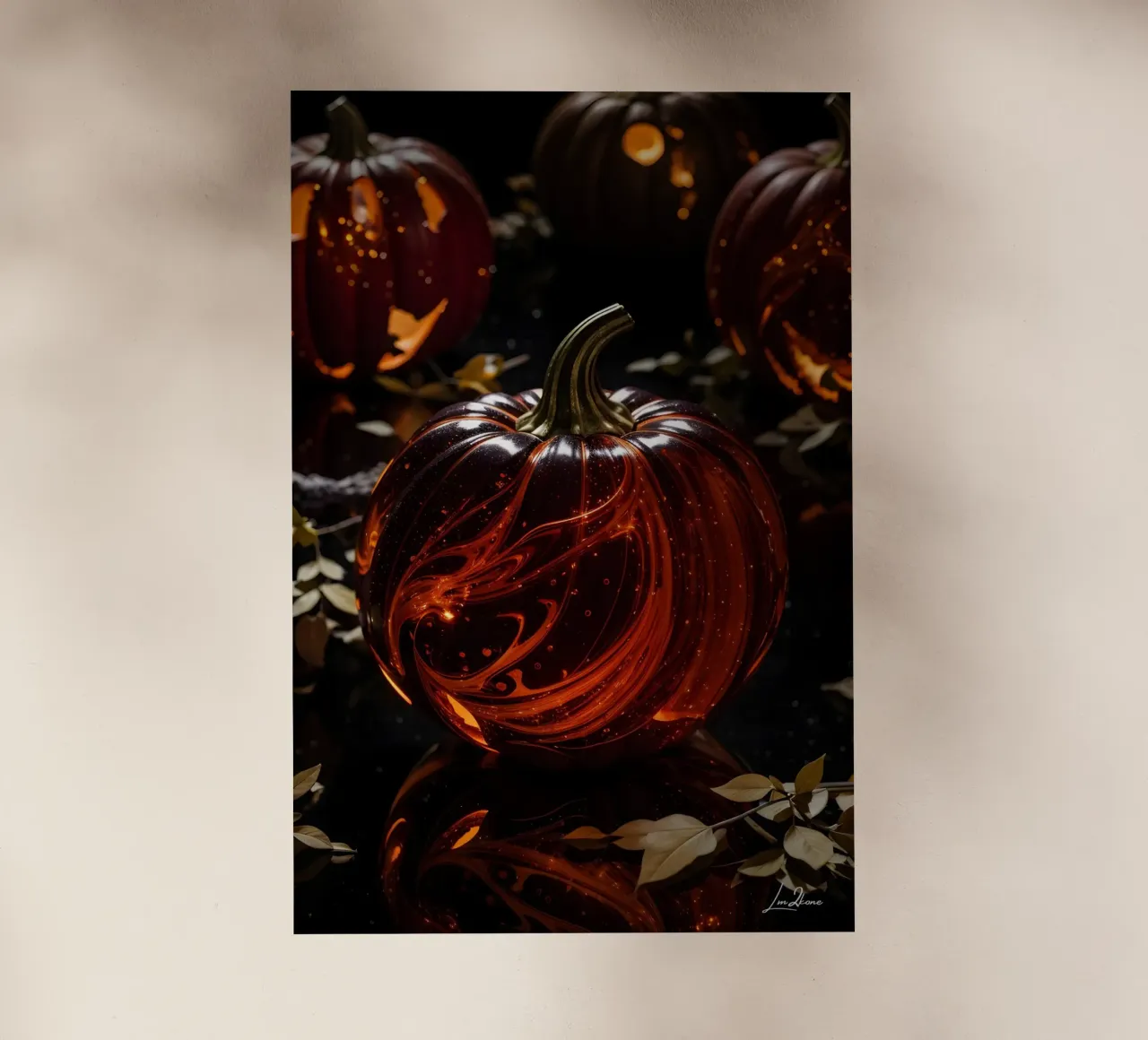 Zucche rosse moderne pellicola backlit da LM2KONE